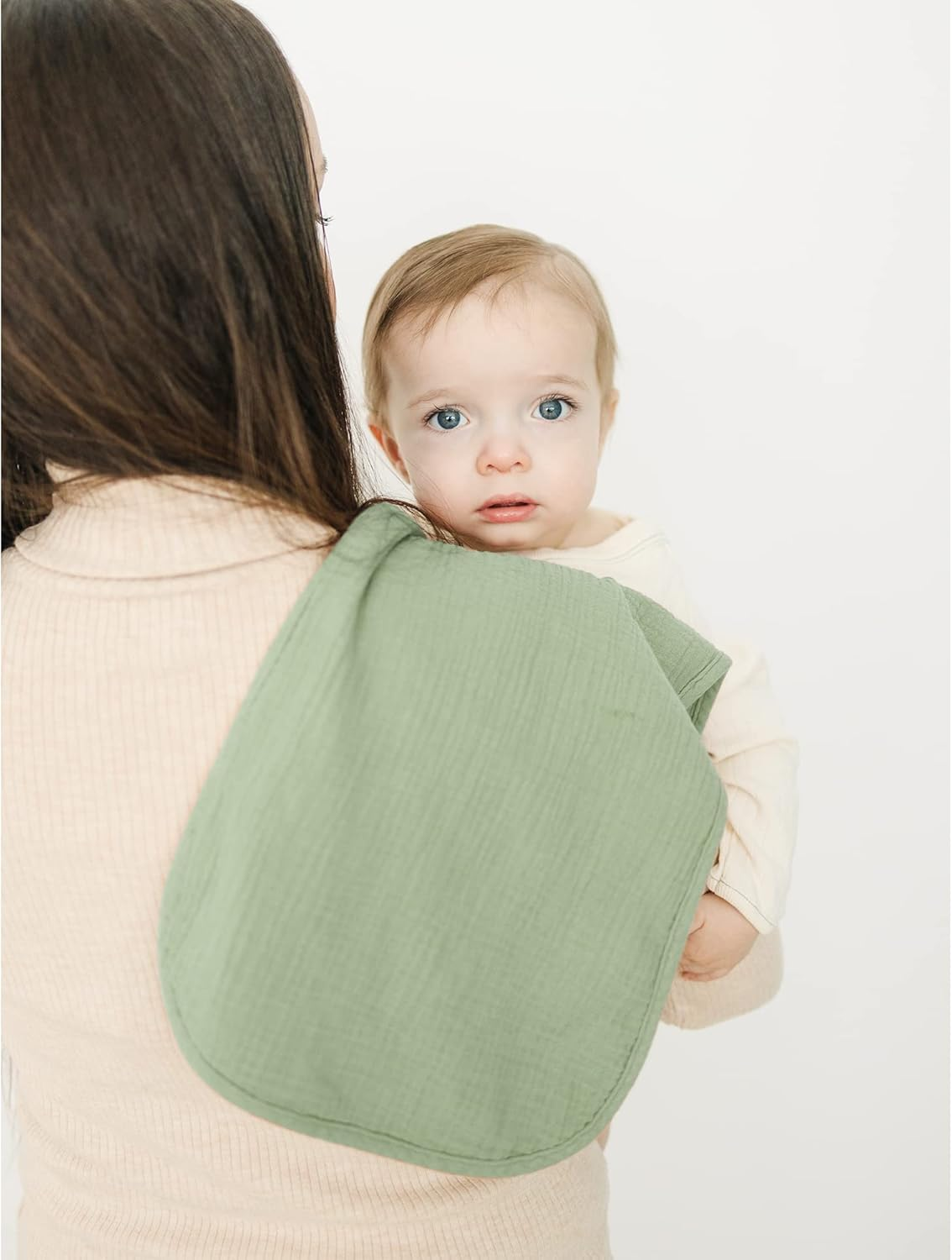 Konssy Muslin Baby Burp Cloths Sets for Unisex- 6 Pack Large 100% Cotton Burping Clothes for Newborn，Baby Girls and Boys