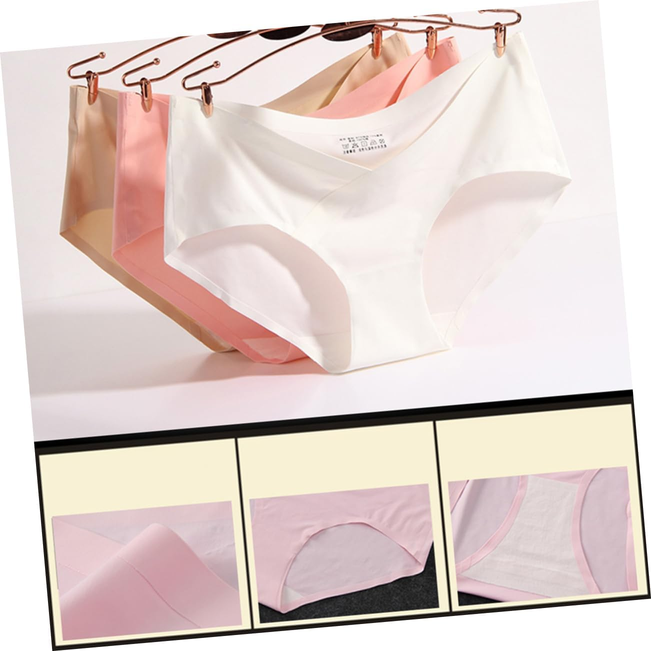 Seamless Low Waist Ice Silk Maternity Panties for Pregnant Women Comfortable XXL Underwear White Ideal Maternity Underwear for Everyday Wear image number 2