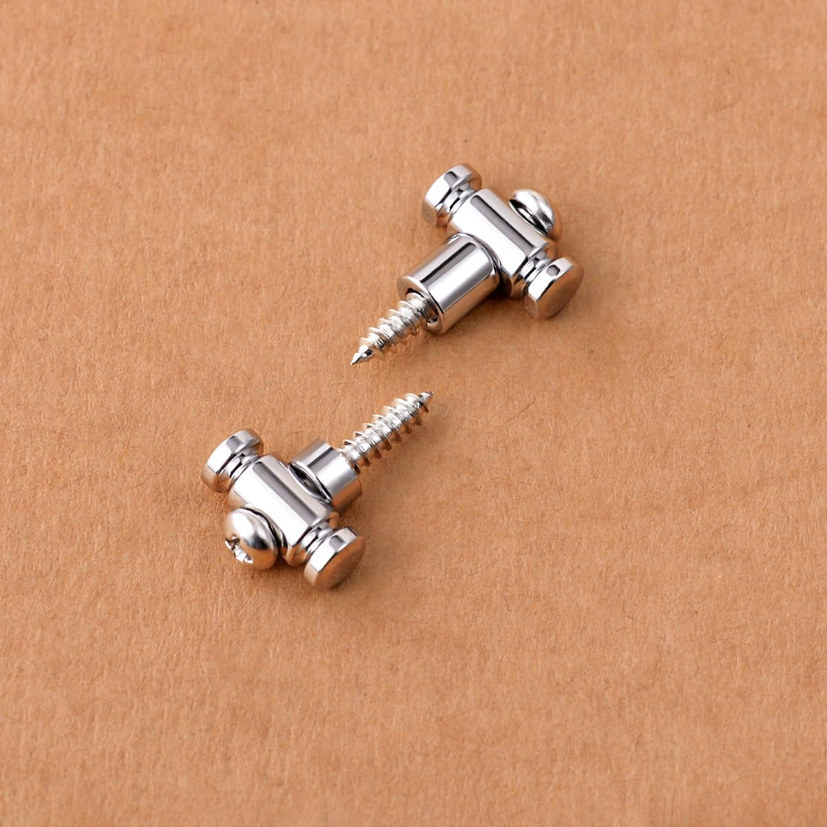 Guyker Guitar Roller String Retainers(Set of 2) &ndash; String Guide, Strings Trees Replacement Part for Electric Guitars, SR1 Chrome image number 1