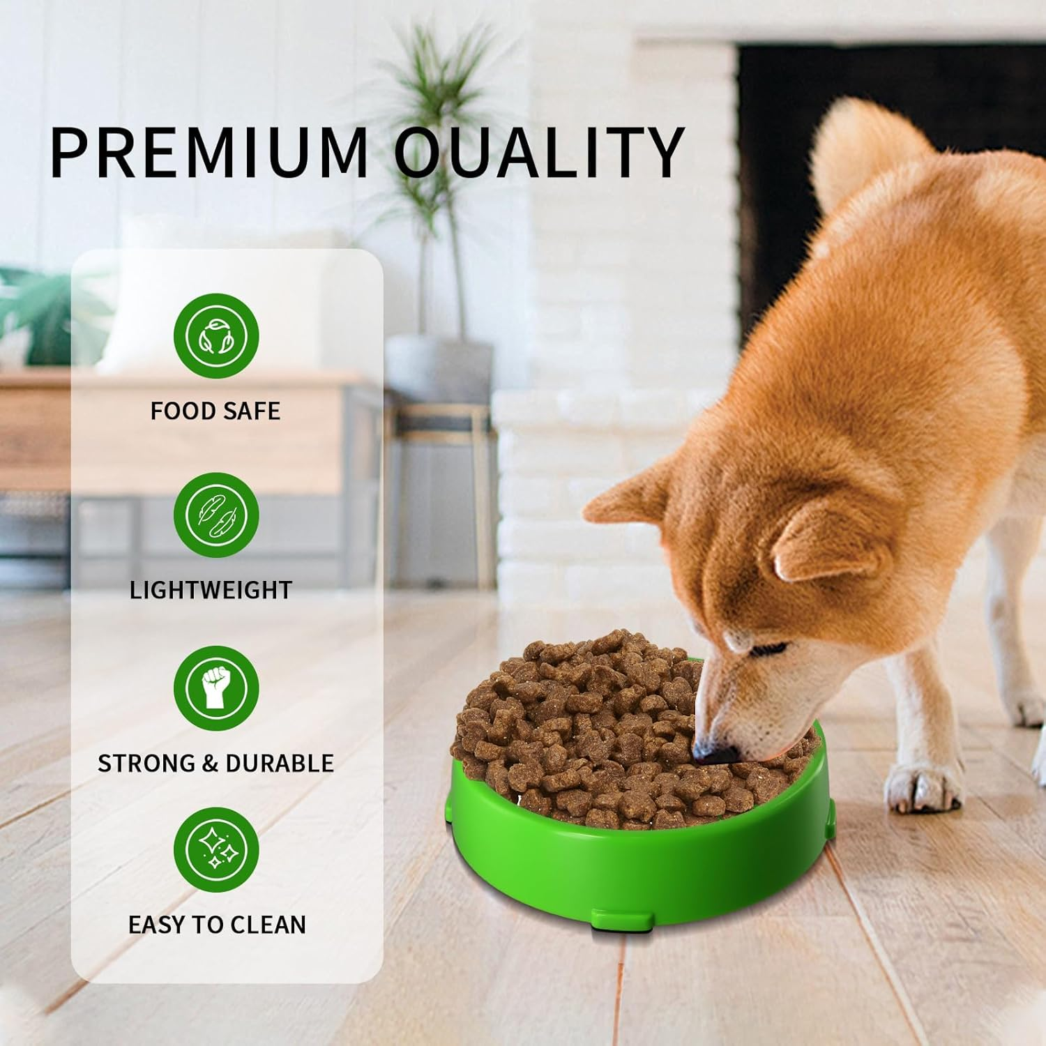 Slow Feeder Dog Bowl, Slow Eating Dog Food Bowl 20Cm X 5Cm, Plastic Slow Feeder Pet Bowl to Slow down Eating, Anti-Overeating, Healthy Eating Bowl image number 4