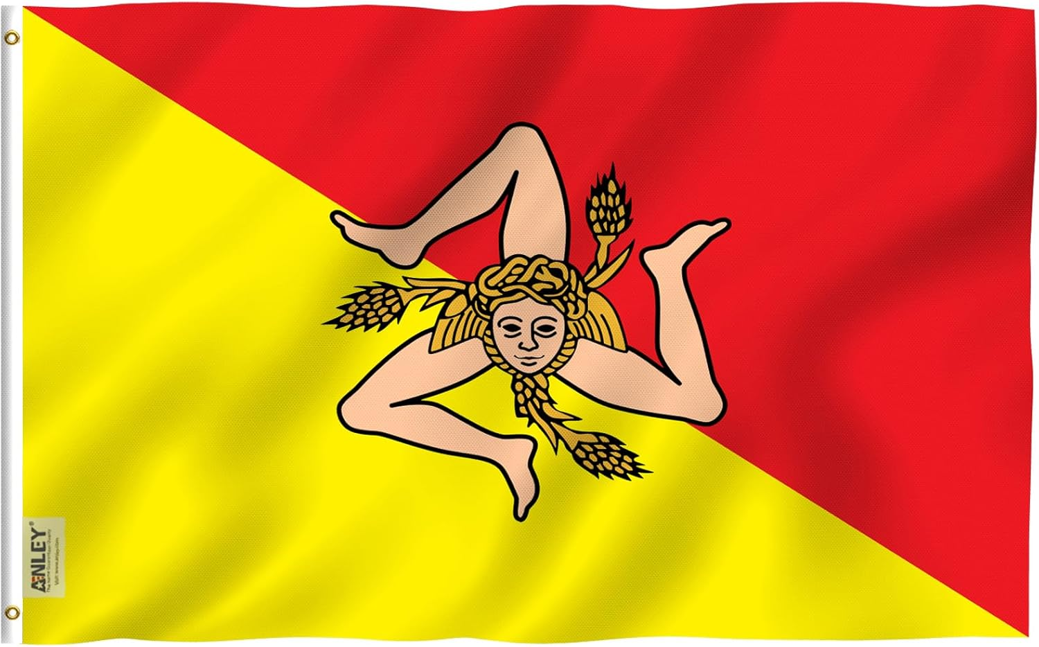 ANLEY Fly Breeze 3X5 Foot Sicily Flag - Vivid Color and UV Fade Resistant - Canvas Header and Double Stitched - Italy Sicilian Flags Polyester with Brass Grommets 3 X 5 Ft image number 4