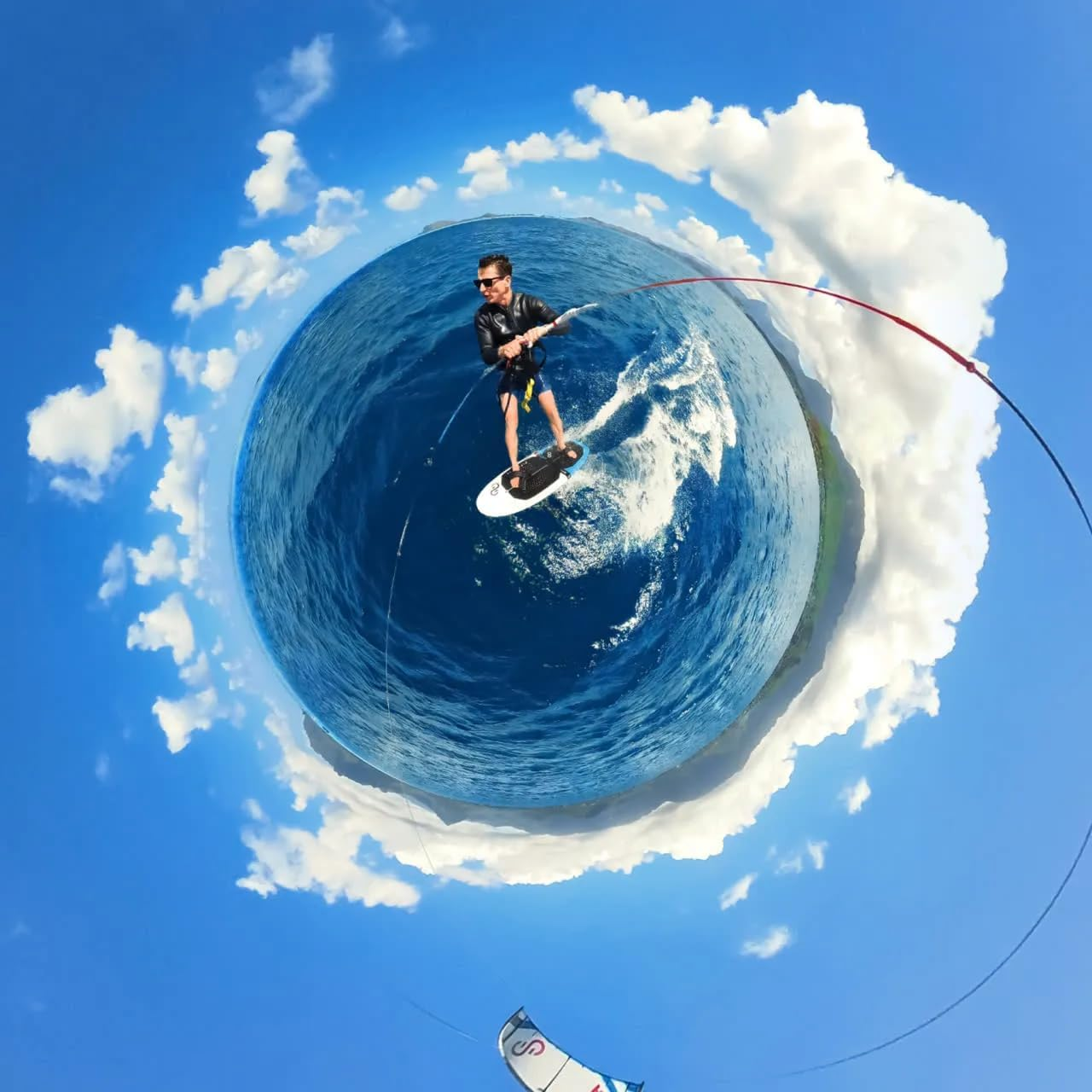 Insta360 X4 Water Sports Rope Mount, for Kitesurfing and Wakeboarding Shots, Invisible in 360&deg; Footage image number 4