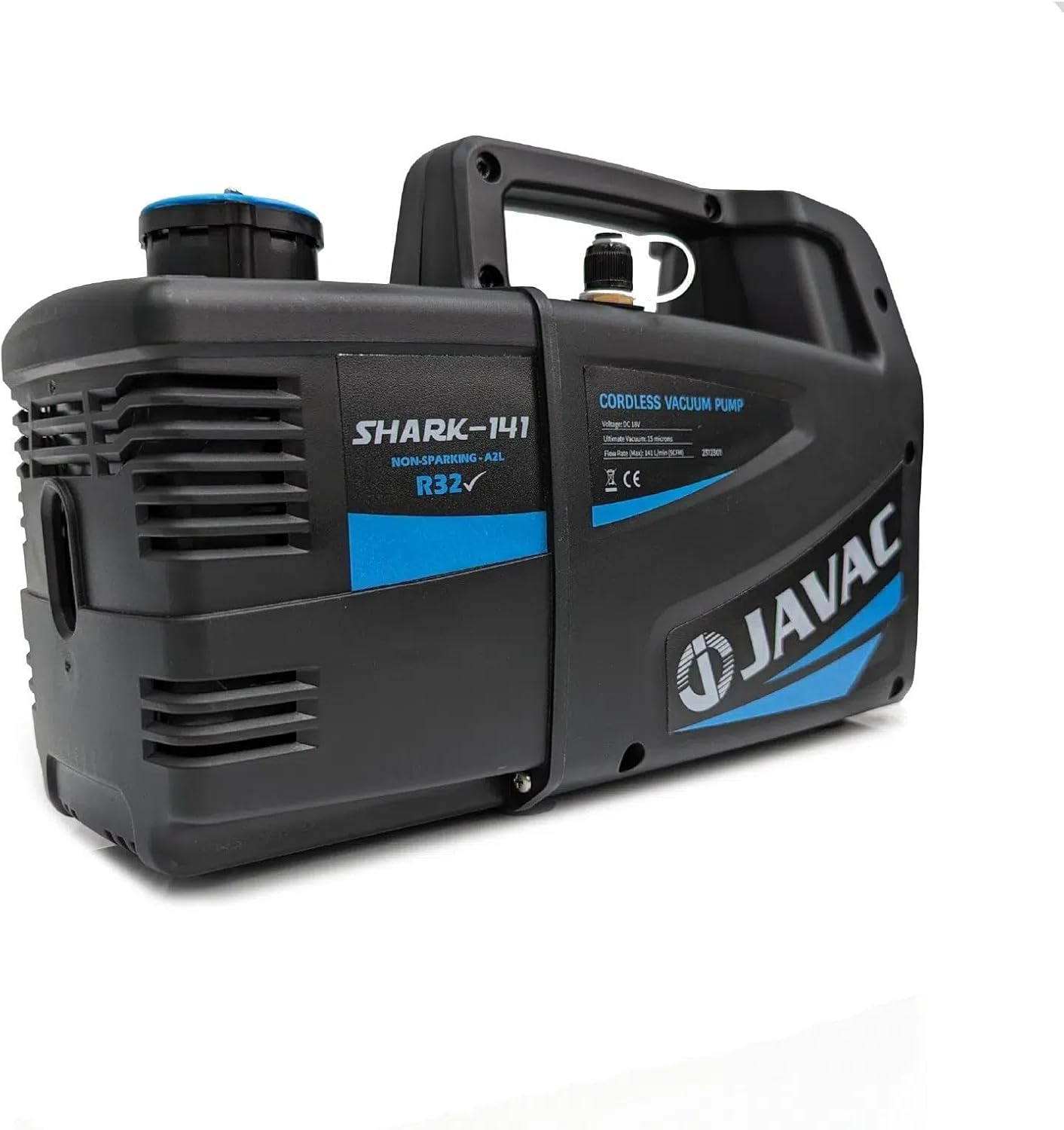 Javac Shark-141 Upgraded Cordless 2-Stage Vacuum Pump, 141 Litre/Min Flow Rate image number 6