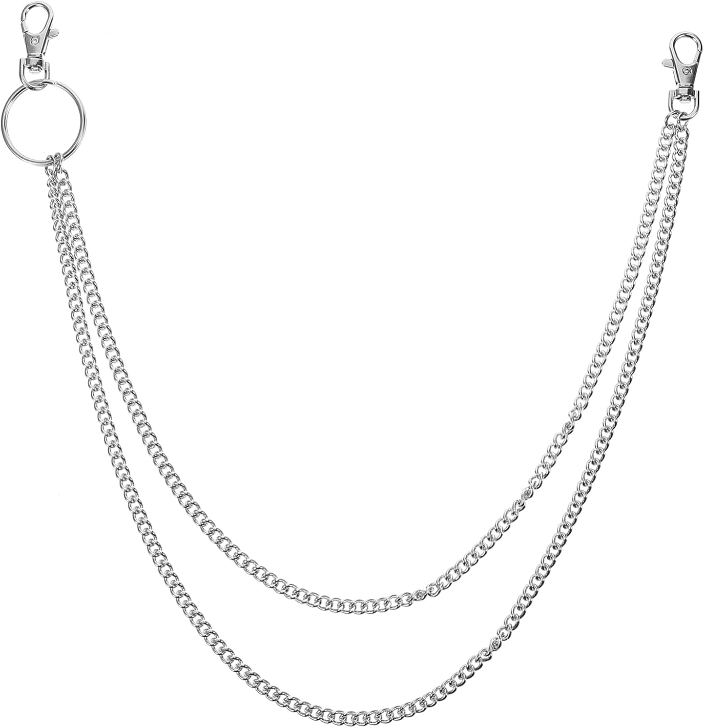 GLSTOY Punk Style Men&rsquo;S Decorative Jeans Chain Belt, Multi-Layer Metal Pant Chains Hip Hop Wallet Hanging Accessory for Street Dance and Casual Wear image number 6