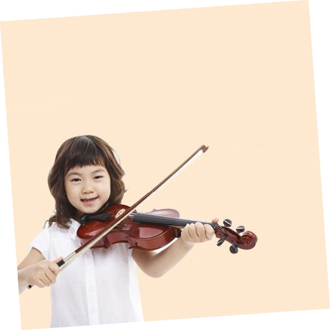 Abaodam 1 Set Simulated Music Violin Realistic Miniature Violin Adornment for Performance Photo Props and Interest Cultivation Durable Construction image number 4