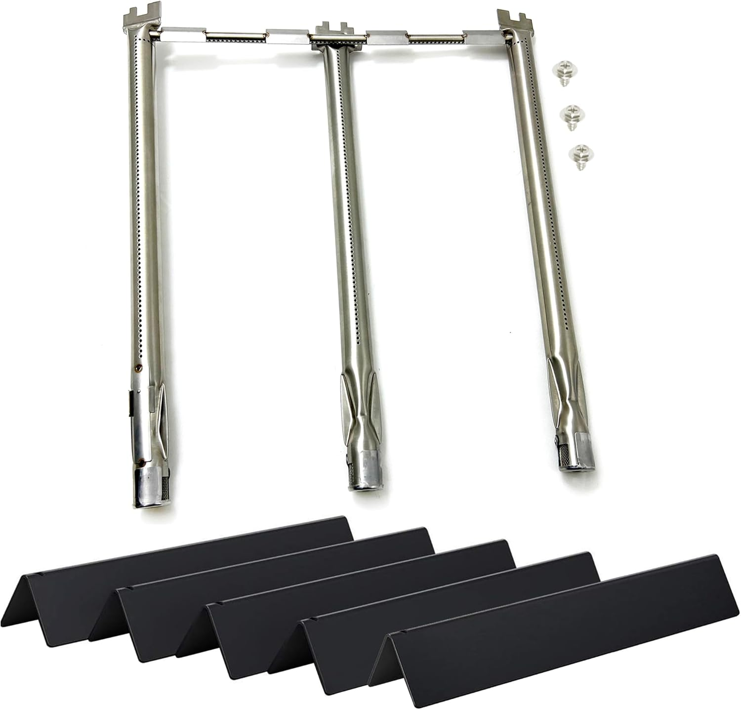 Direct Store Parts Kit DG230 Replacement Weber Genesis Silver/Gold B&C Spirit 700 Grill Burner & Heat Plate (SS Burner + SS Heat Plates) image number 5