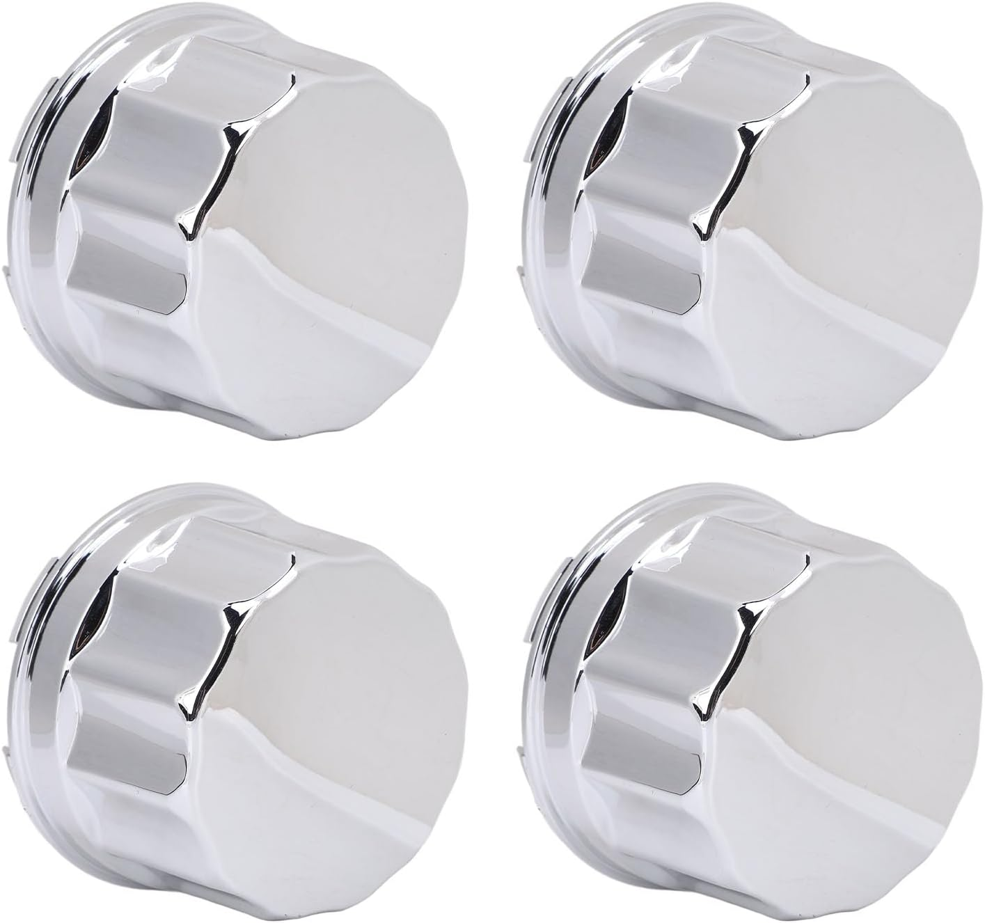 Tyre Wheel Hub Cap Cover, 4 Pieces ATV Tire Center Wheel Hub Cap Electroplated Surface for 8" 10" 12" 14" Alloy Wheels ATV Quad