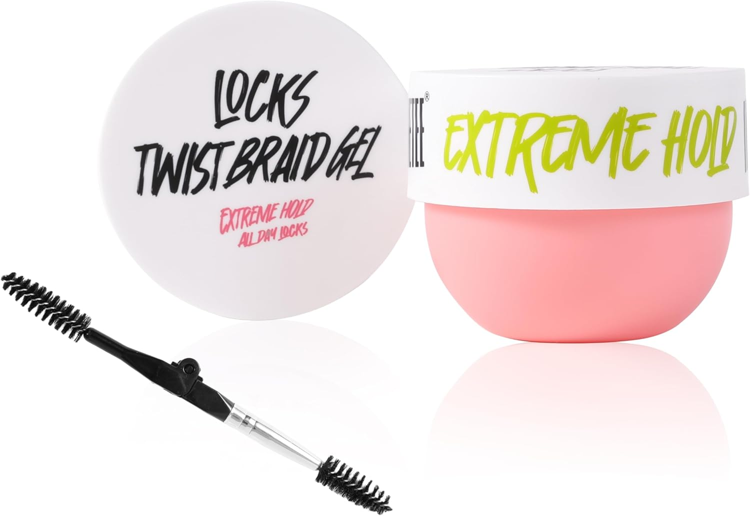 Immetee Lock and Twist Gel for Afro Hair, Extra Hold High Shine All Day Locks Braid Gel, 24H Edge Control Gels for French Braids with Brush,150G image number 4