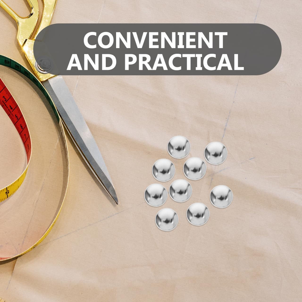 Homoyoyo 100Pcs Silver round Dome Studs Claw Rivets for DIY Craft Dressmaking Suitcase Accessories Easy Installation No Tools Required for Clothing Bags Shoes image number 5