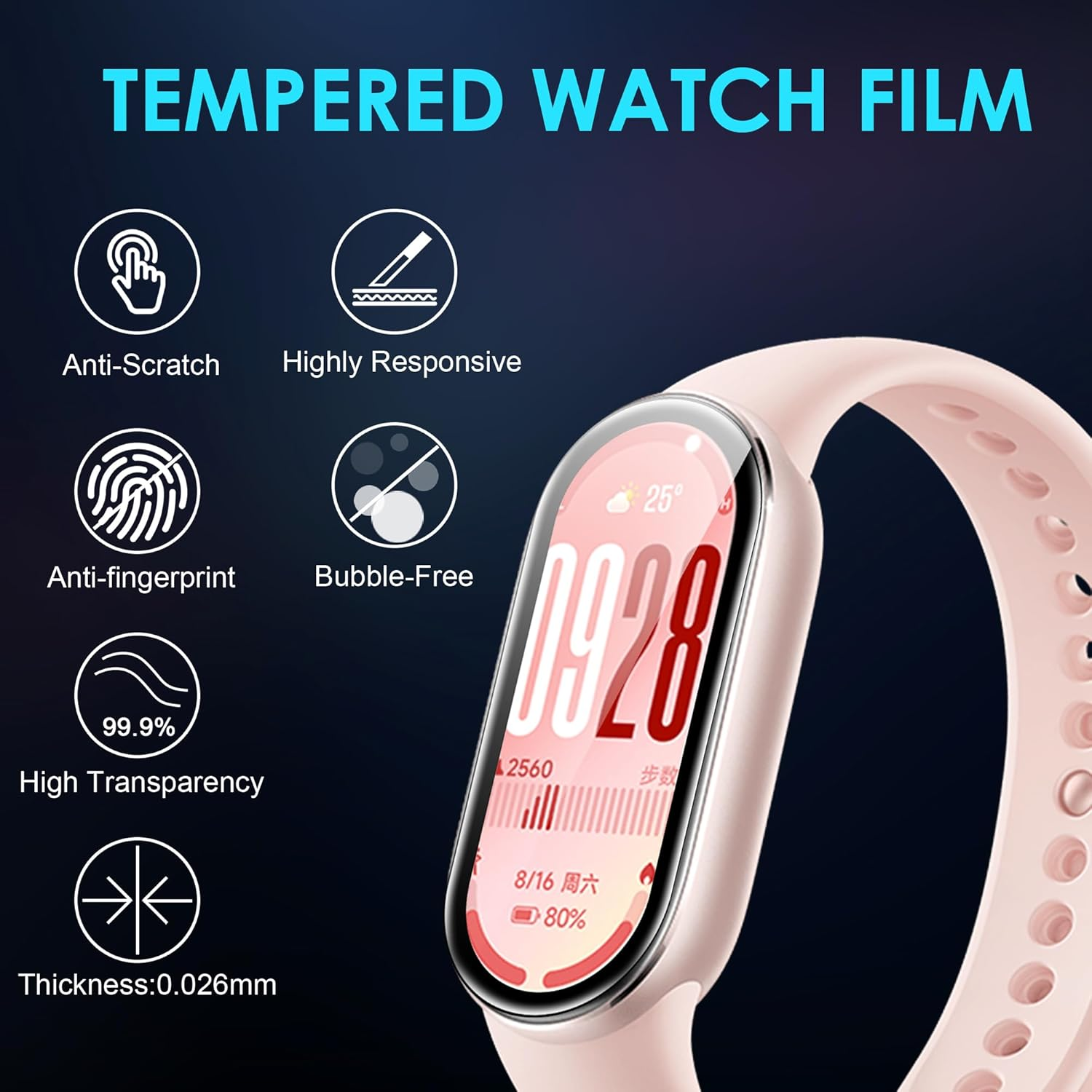 FDHYFGDY Pack of 3 for Xiaomi Smart Band 10 Screen Protector, [Full Coverage] HD Composite Thin Film, Free Bending, [Anti-Scratch] Screen Protector for Xiaomi MI Band 10 - Transparent