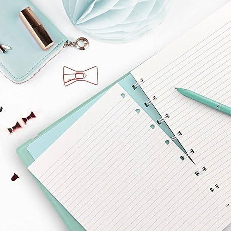 FILOFAX Refillable Pastel Notebook, A5 (8.25" X 5") Duck Egg - 112 Cream Moveable Pages - Index, Pocket and Page Marker (B115052U) image number 5