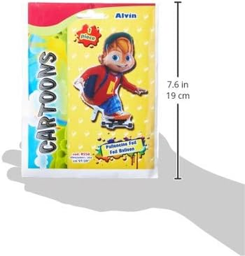 100Cm Alvin Skateboarding Foil Balloon image number 1