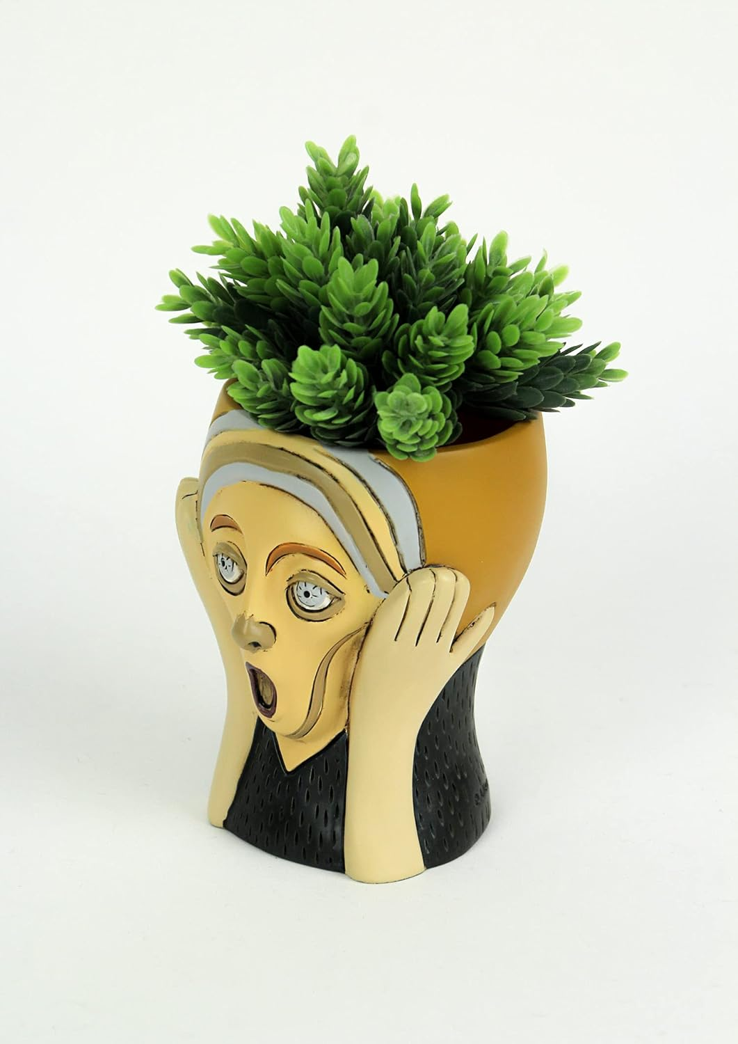 5 Inch the Scream Resin Planter Head Flower Pot Decorative Succulent Plant Decor
