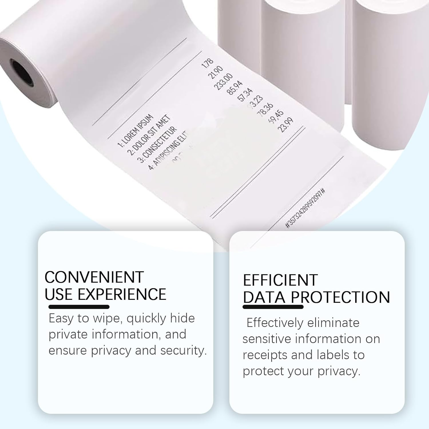 Privacy Protection Roller Stamp, Confidential Information Blocker, Portable Security Ink Wiper, 2-Pack image number 3