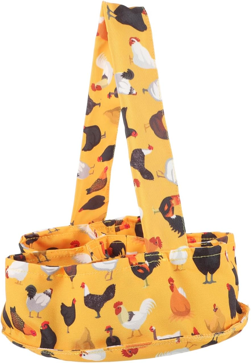 Egg Collection Basket with 7 Pouches for Chickens Ducks Geese - Canvas Storage Bag for Farmhouse and Garden Use image number 6