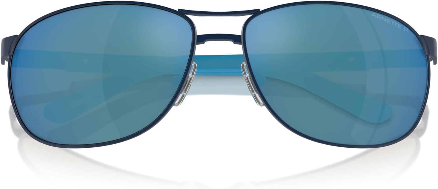 Arnette Man'S 0AN3090 Belgrano Squared Sunglasses, Matte Blue/Dark Grey Mirror Water Polar, Matte Black/Light Green, 67 Mm image number 2