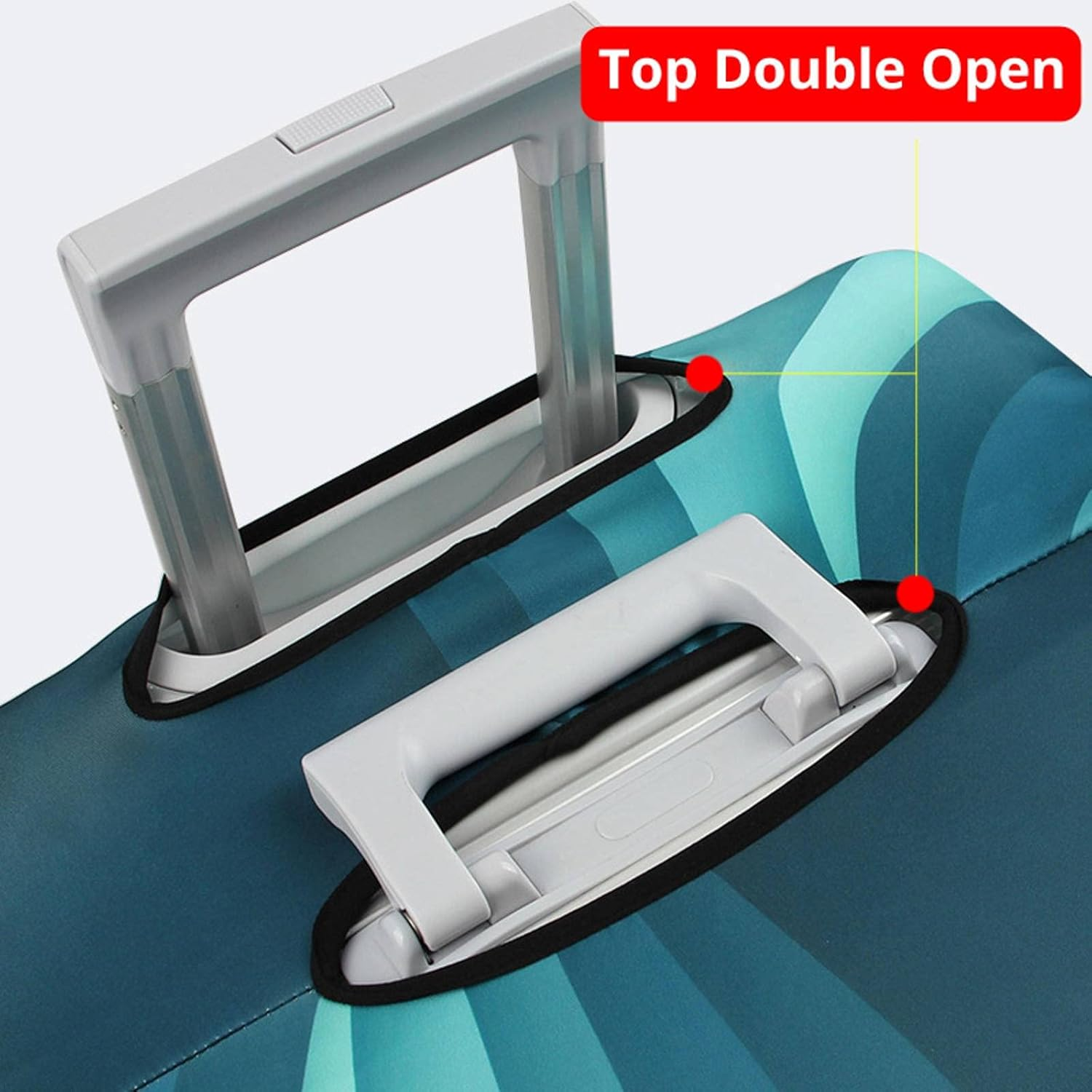 Green Ripple Brand Travel Thicken Elastic Deep Rain Forest Color Luggage Protective Cover, Apply To18-32