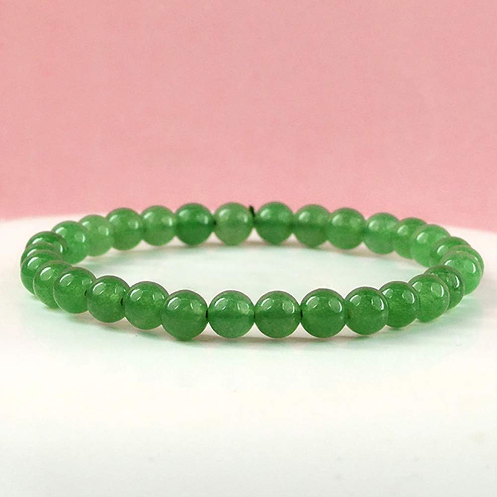 Reiki Crystal Products Certified Green Aventurine Bracelet Reiki Healing Crystal Stone 6 Mm Bracelet, Charged by Reiki Grandmaster & Vastu Expert - Unisex Adult, Standard, Crystal Stone, Green, image number 4