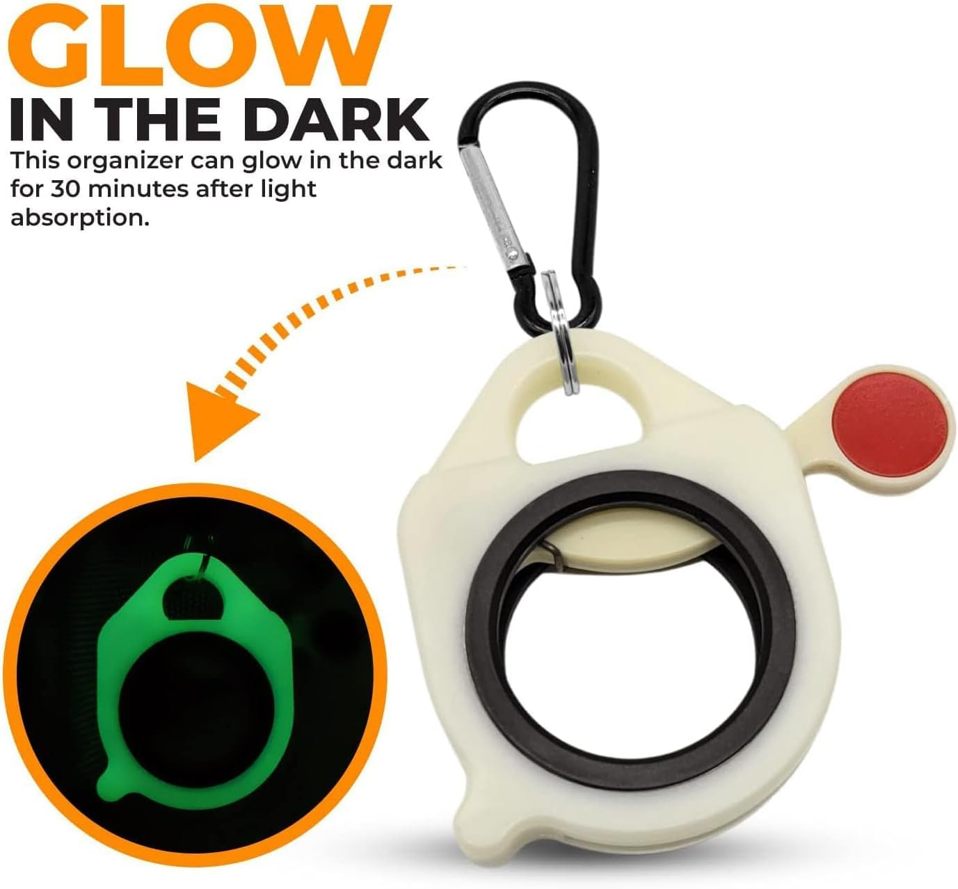 2 Pack Zip Tie Organizers, Portable Lightweight Cable Tie Holder, Reusable Plastic Cable Tie Storager, Safe Convenient Electrician Tool Home Gardening Outdoor(White) image number 6