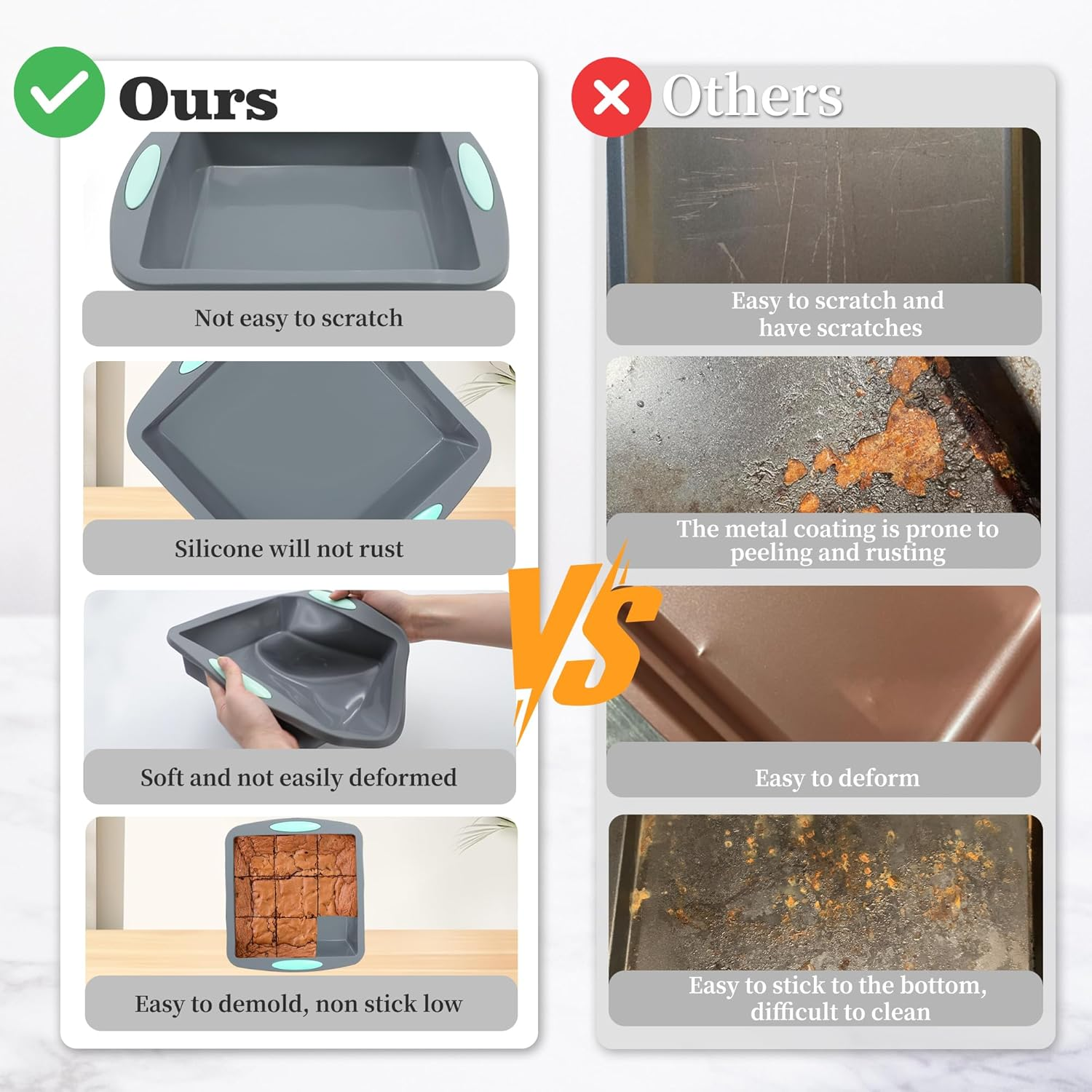 Tongjude 51 Piece Silicone Bakeware Set, Non-Stick Kitchen Oven Baking Pans, Silicone Cake Molds with Muffin Pan, Cookies Baking Sheet, Cake Pan, Donut Pan and Loaf Pan