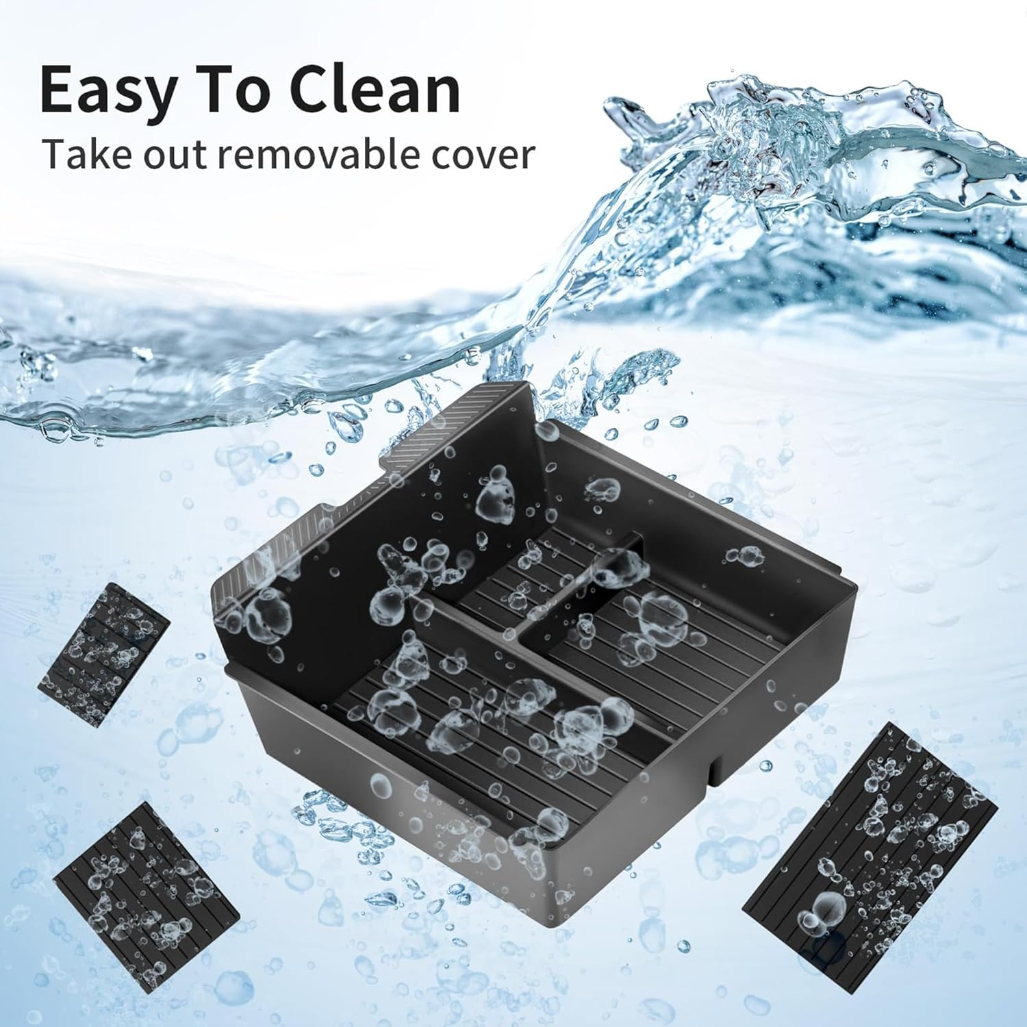 TSWCBYYLB Center Console Organizer Tray for 2025 Tesla Model Y Juniper & 2025 2024 Tesla Model 3 Highland Accessories, Armrest Hidden Organizer Box Cup Holder image number 3