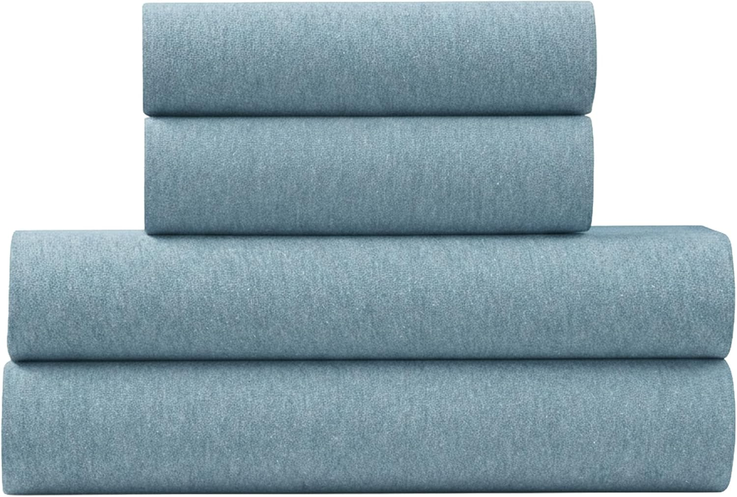 U.S. Polo Assn. All Season, Soft and Cozy T-Shirt Material, 1800 Thread Count 4-Piece Heather Jersey Sheet Set image number 5