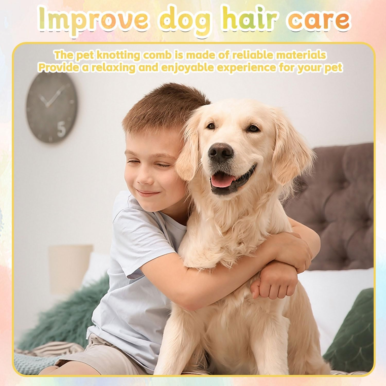 Pet Knotting Comb, Pack of 4 Cat Dematting Knives, Dematting Knife with Steel Blade, Knot Comb for Cats, Dematting Comb for Dogs, Knotting Comb Cats, for Removing Matted and Loose Hair image number 2