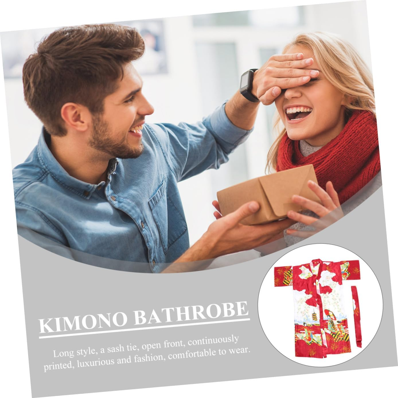 PRETYZOOM Japanese Kimono Costume Kimono Robe Japanese Kimono Sleepwear Kimono Robes for Women Men image number 5