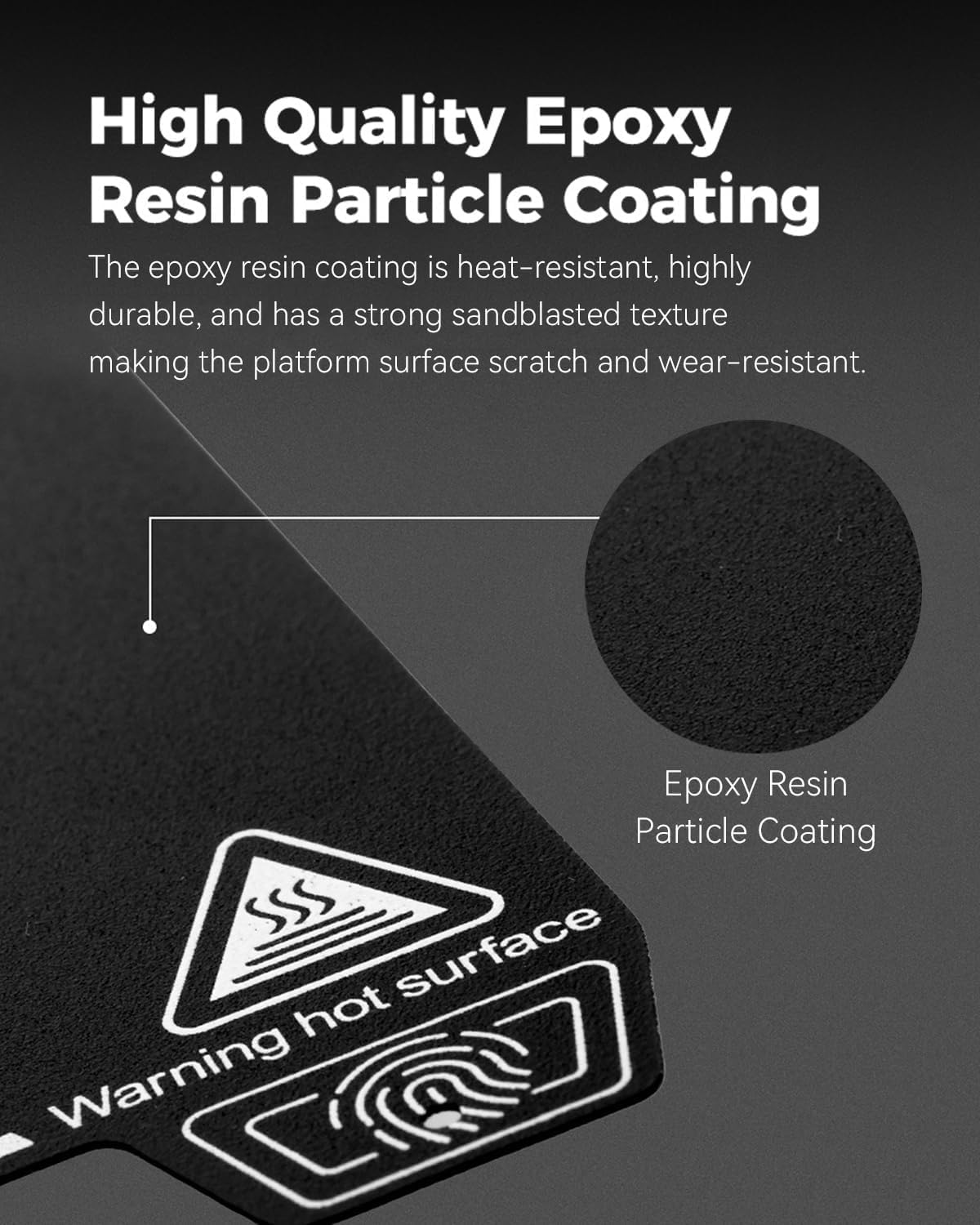 3D Printer Build Plate for K2 plus 3D Printer, 370X370Mm Epoxy Resin Surface Magnetic Flexible Removable Spring Steel 3D Printer Bed(Without Magnetic Base) image number 3