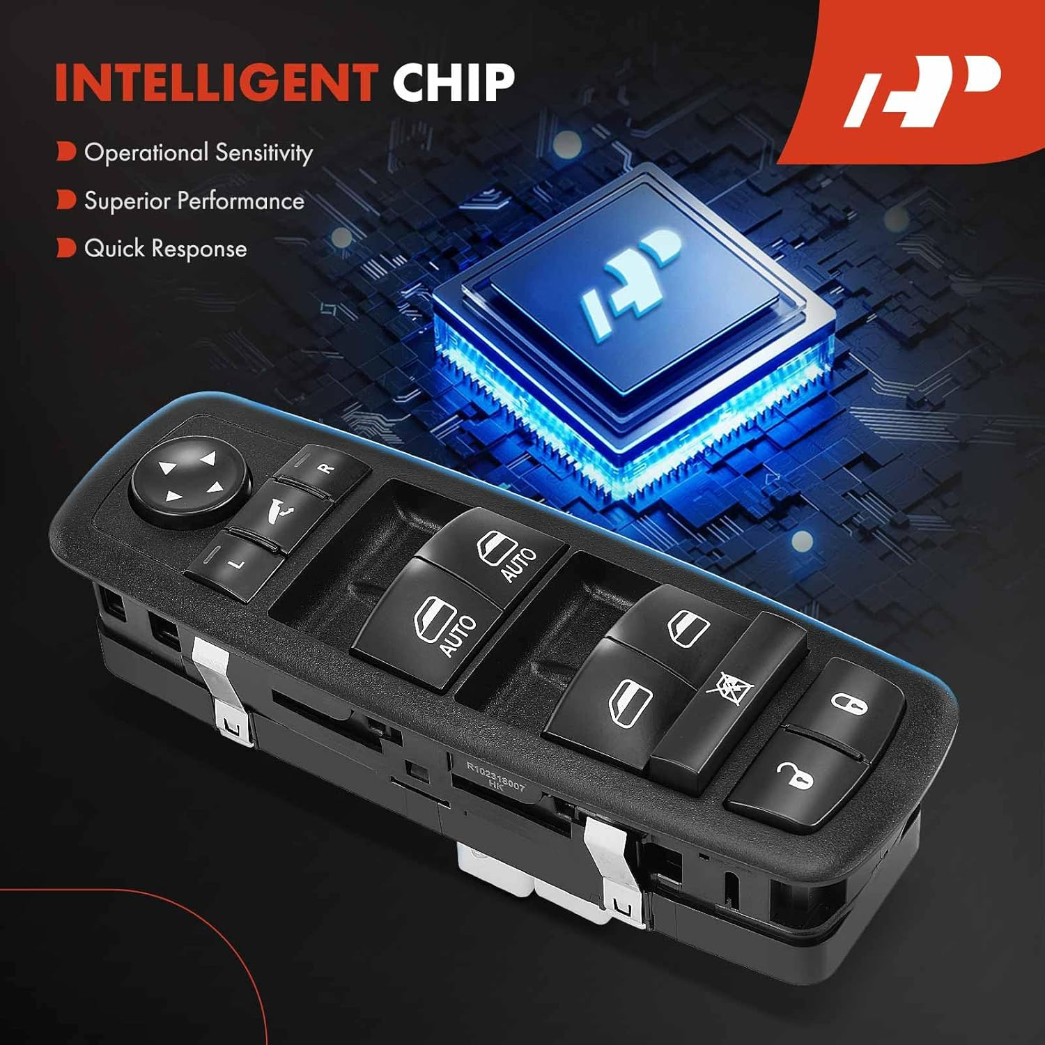 A-Premium Power Master Window Switch Compatible with Jeep Grand Cherokee 2014 2015 2016 2017 2018, with Power Folding Mirrors, with Dual Auto, Front Left Driver Side, Replace# 68184803AC image number 4