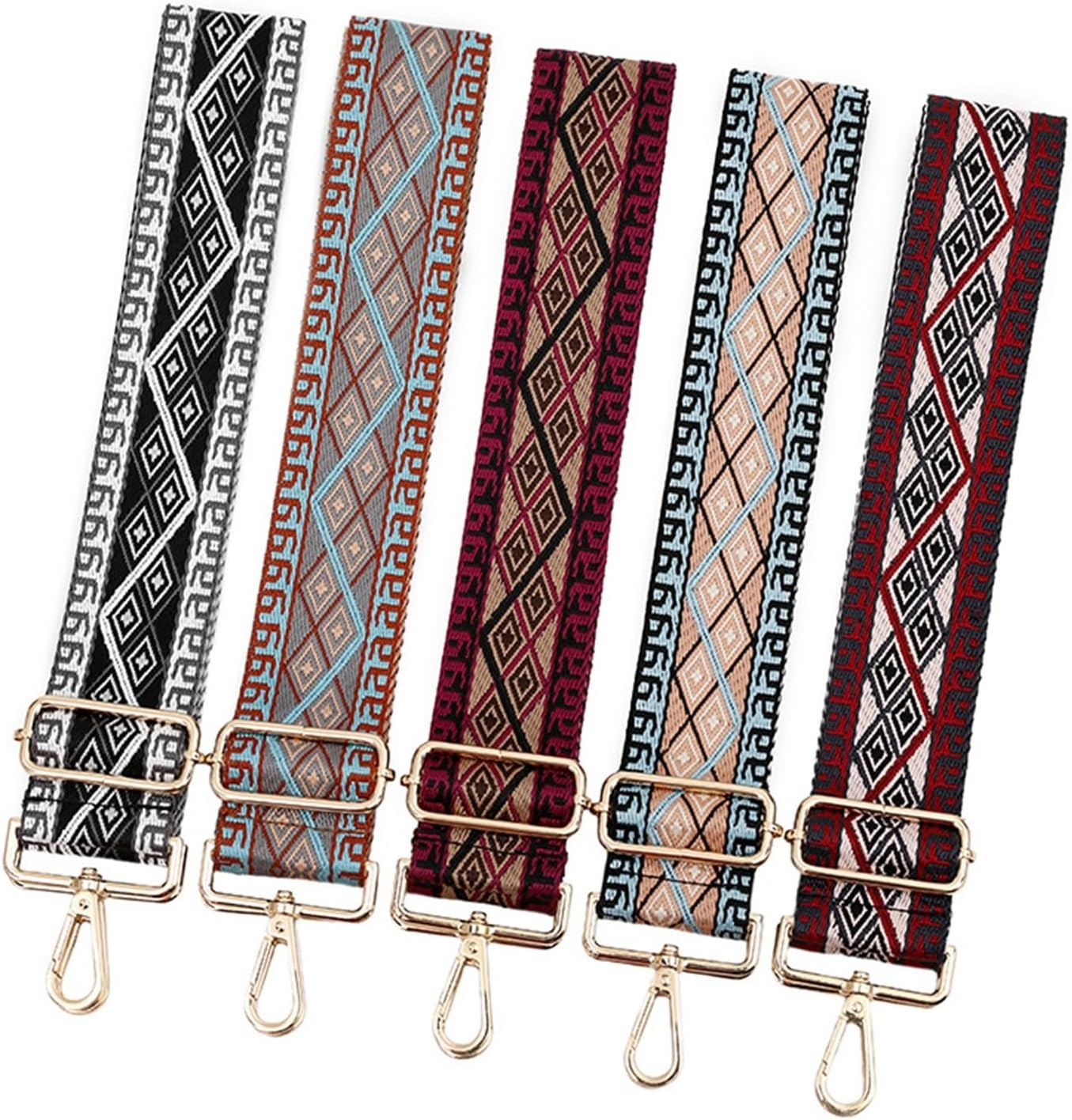 Shoulder Strap Women Bag Strap Shoulder Strap Color Nylon Bag Belt Extension and Wide Belt Leather Bag Replacement Belt Crossbody Handbag Replacement Strap (Color : C-4, Size : Silver Metal) image number 5