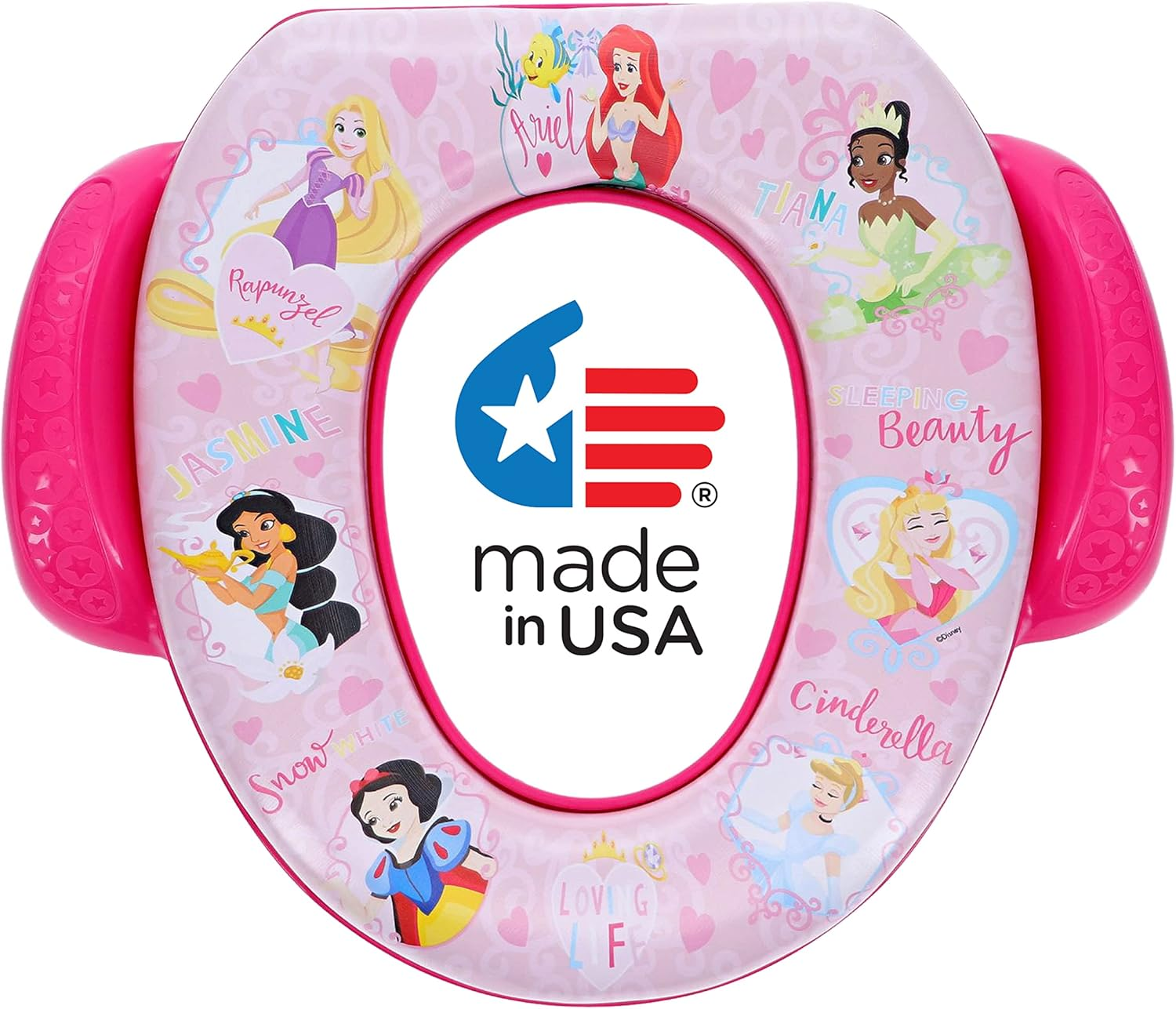 Disney Princess Loving Life Soft Potty Seat and Potty Training Seat - Soft Cushion, Baby Potty Training, Safe, Easy to Clean image number 5