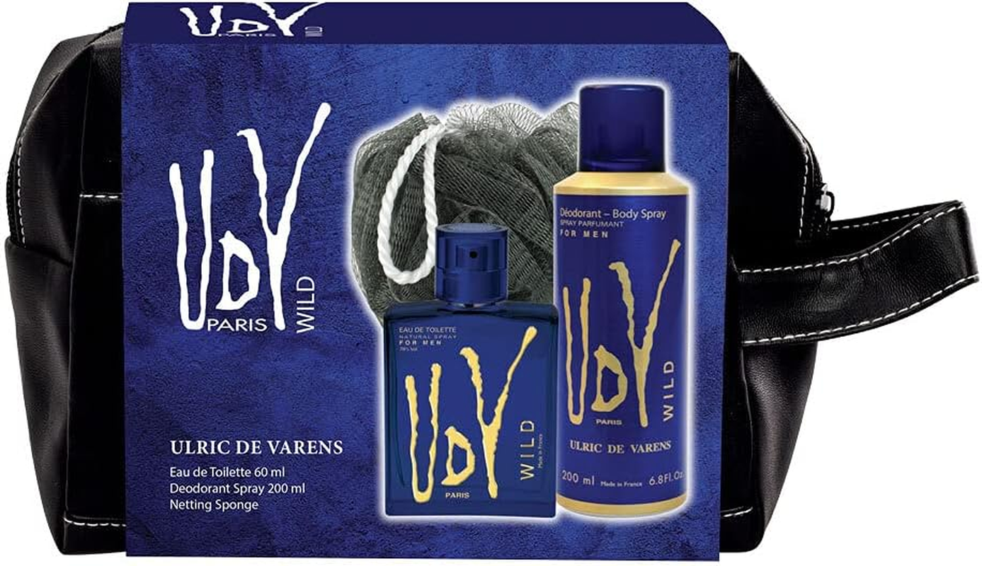 Udv Gift Pack Set Wetpack Includes 60Ml Edt, 200Ml Deoderant Spray, Netting Spon