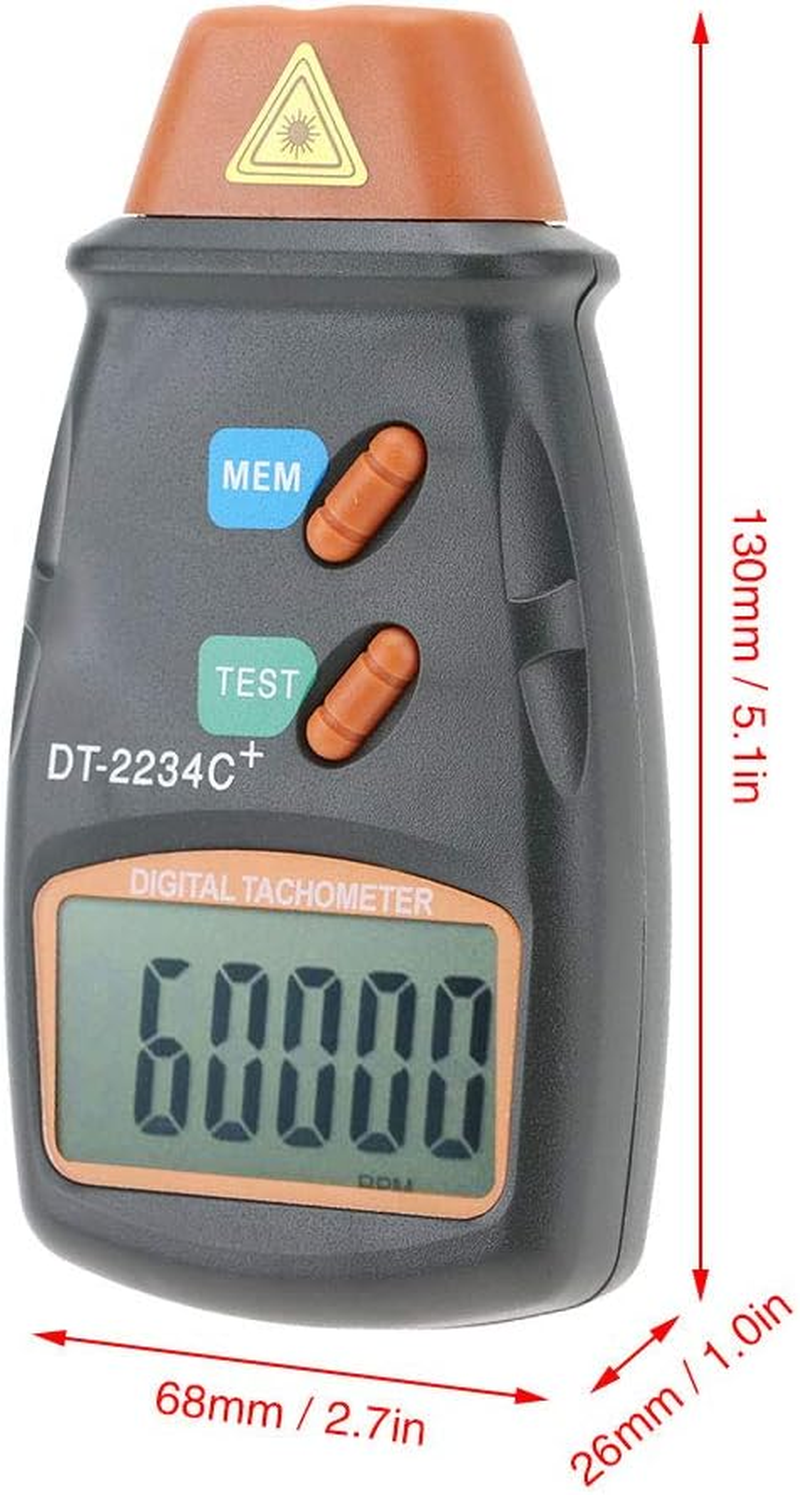 Mini RPM Tester Meter, Laser Photo Tachometer Digital LCD Tachometer Dt-2234C Non-Contact Tach Meter image number 5