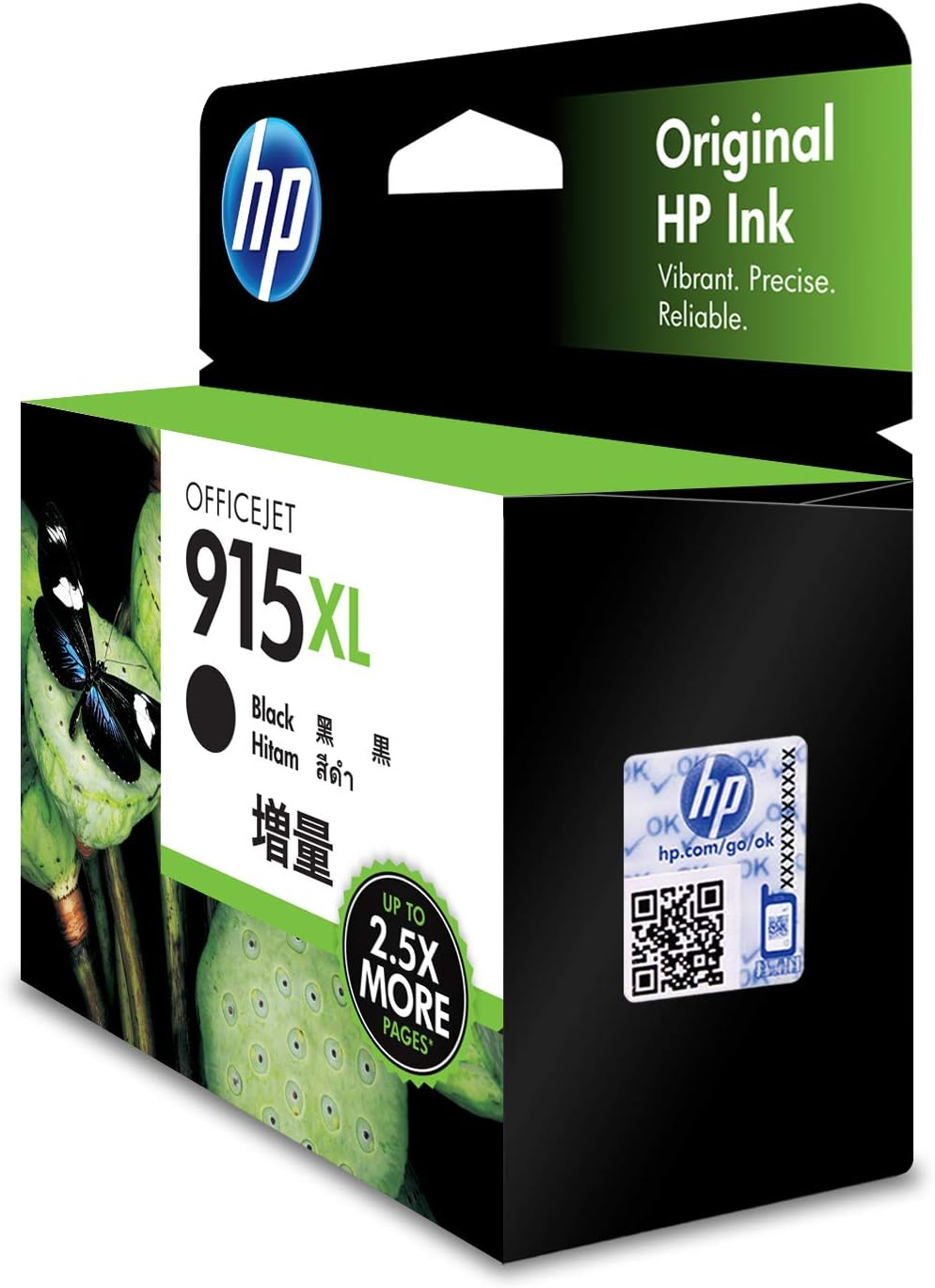 HP 915XL Genuine Original High Yield Black Printer Ink Cartridge Works with HP Officejet 8010, HP Officejet Pro 8020, HP Officejet Pro 8030 All-In-One Printer Series (3YM22AA)