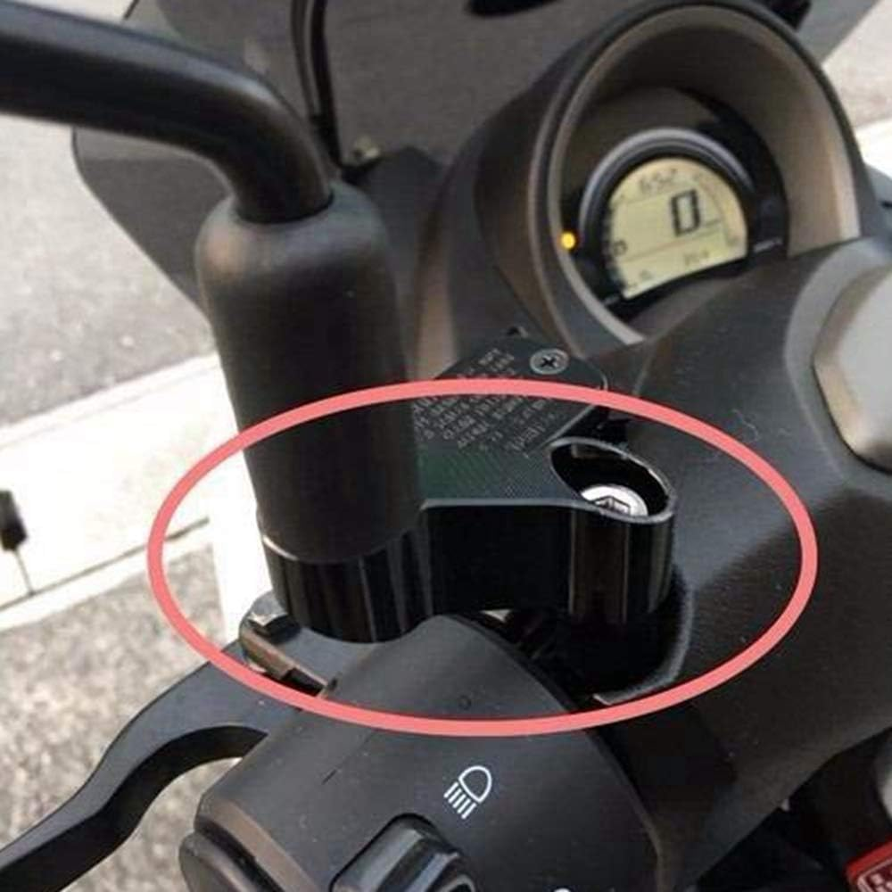 Motorcycle Bike Mirror Mount Risers Extenders Adapters Universal Rearview Side Mirror Adapter CNC Aluminum Right & Left Thread Black image number 4