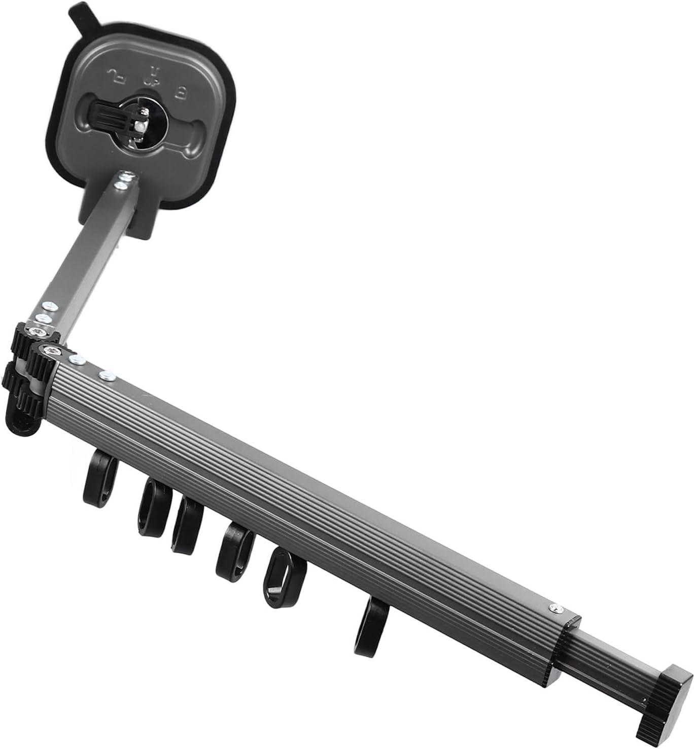 Omabeta 1PCS Double Fold Clothes Drying Rack Wall Mount with Strong Suction Cup, Space Saver Retractable Clothes Hanger Rack with 360 Rotation Lockable Buckle for Balcony Laundry Travel image number 2