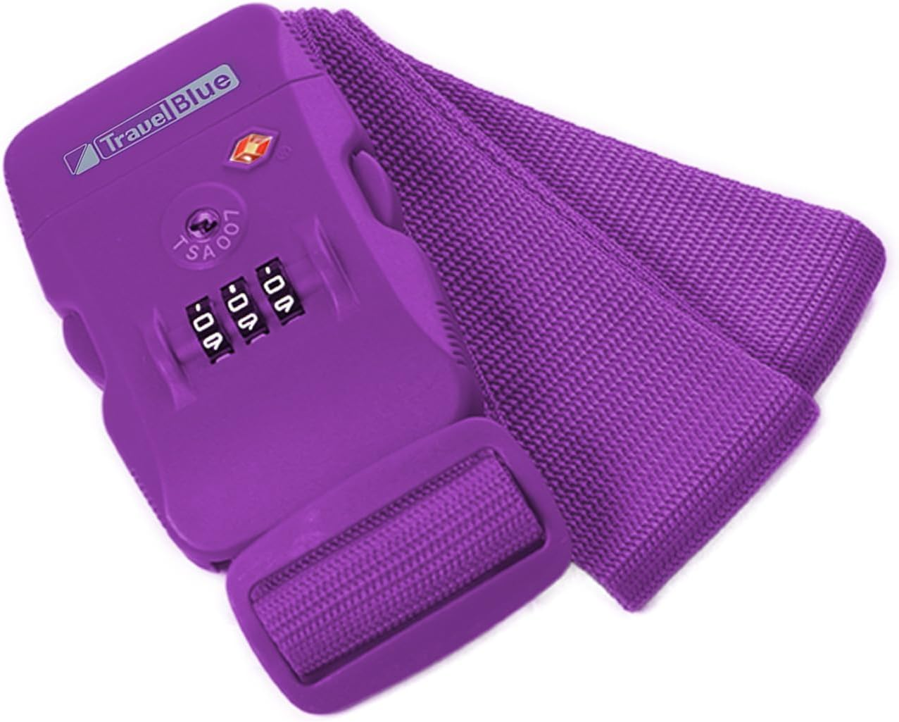 Travel Blue Luggage Straps - 3 Dial Combination Suitcase Straps, Multicolour, 200Cm Length, Secure Your Belongings with High-Impact Buckle and Integrated Address Label, Fits All Luggage Sizes