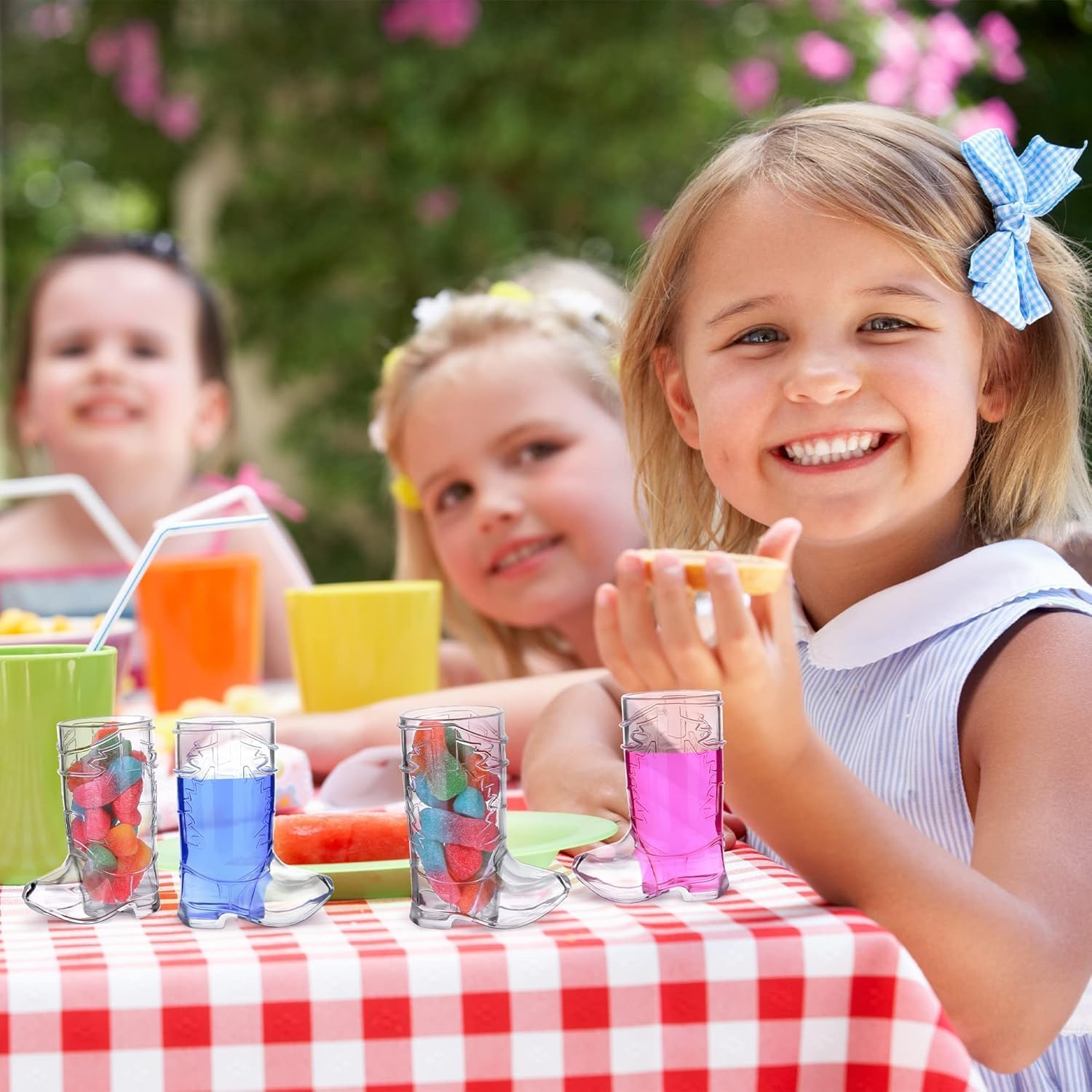 Mini Cute Cowboy Boot Shot Glasses, 10Pcs Plastic 1Oz Mini Western Hats Reusable Boot Cups for Cowgirl Cute Craft Bachelorette Party Supplies Decorations image number 5