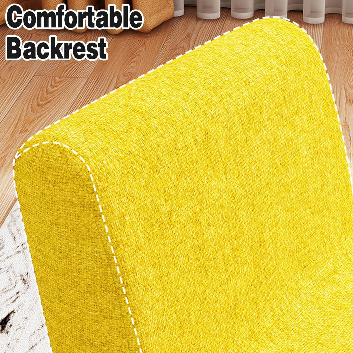 AIMALL Small round Stool, Solid Wood Fabric Shoe Changing Stool for Living Room, Creative Low Bench, Cyber Popular Coffee Table, Lazy Sofa Stool, Available in 6 Colours - Dark-Grey image number 6