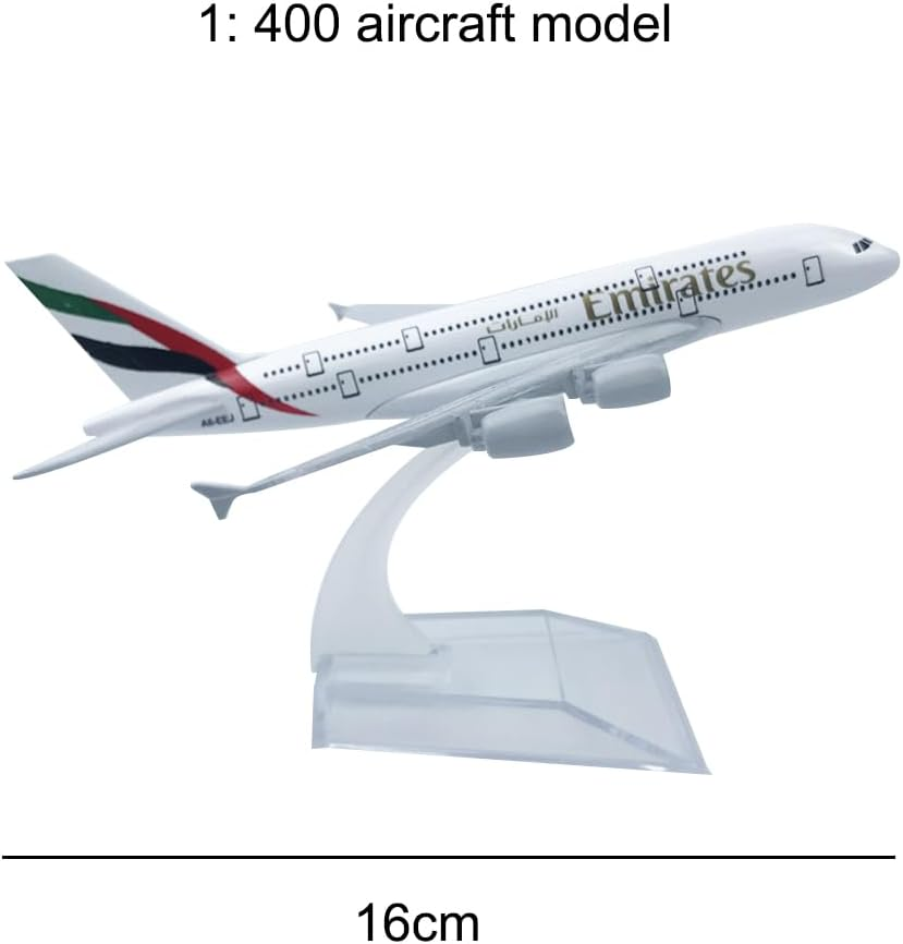 SUNSK Aircraft Model Alloy Airbus A380 Emirates Aircraft Metal Model 1/400 Scale Diecast Aircraft Model with Stand Miniature Models Collection Gift image number 4