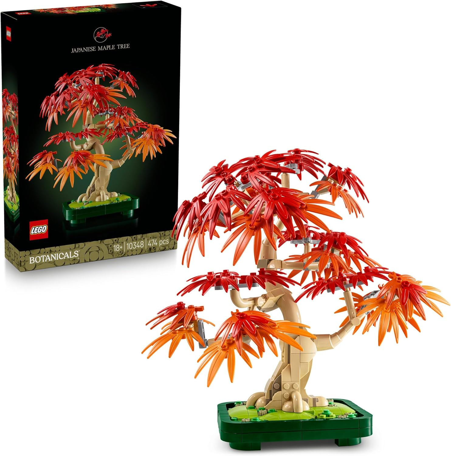 LEGO&reg; Botanicals Japanese Red Maple Bonsai Tree 10348 Plant Decor Building Kit for Adults, Nature Set for Women and Men, New Home Housewarming Toy Idea, Collectible Display Model image number 6