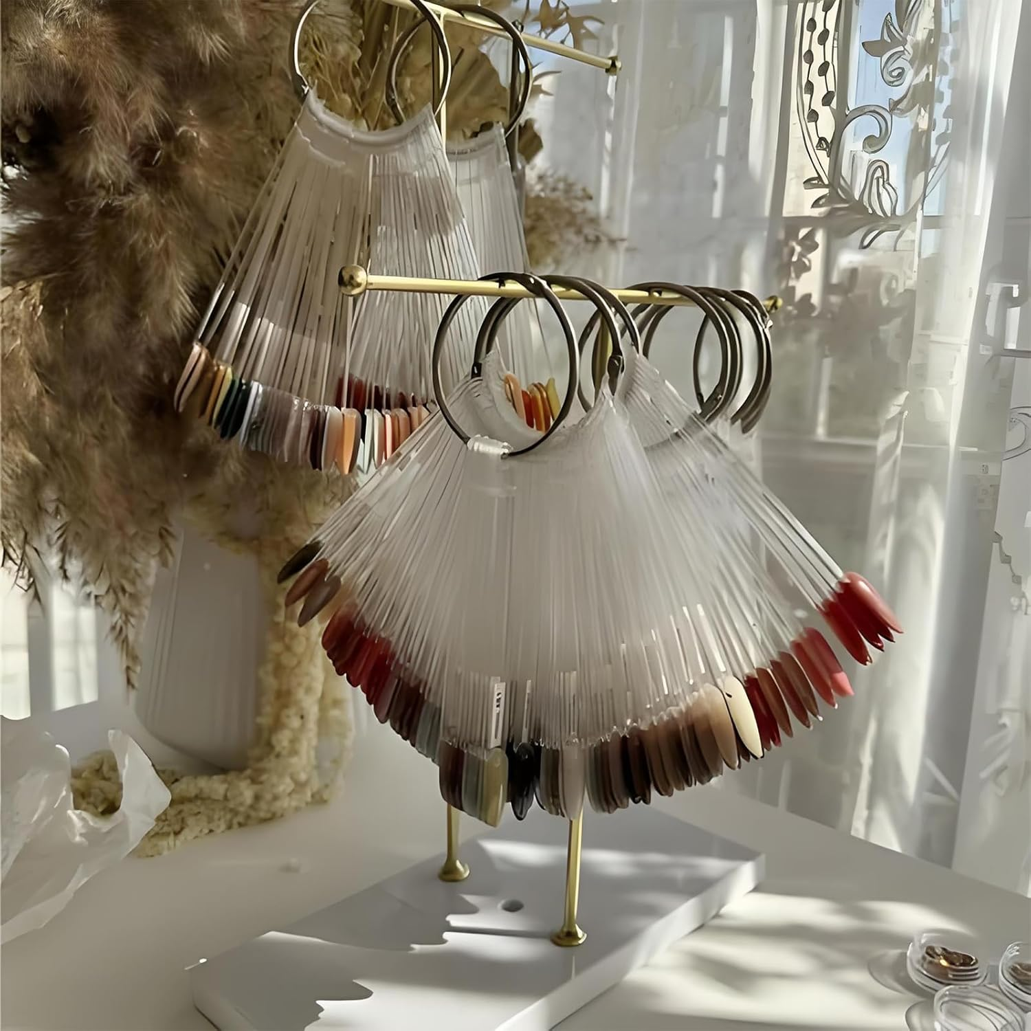 100-Piece Nail Swatches Sticks in Transparent, Detachable Practice Nails Sticks for Beginner, Nail Art Tips Nail Display for Salon image number 2