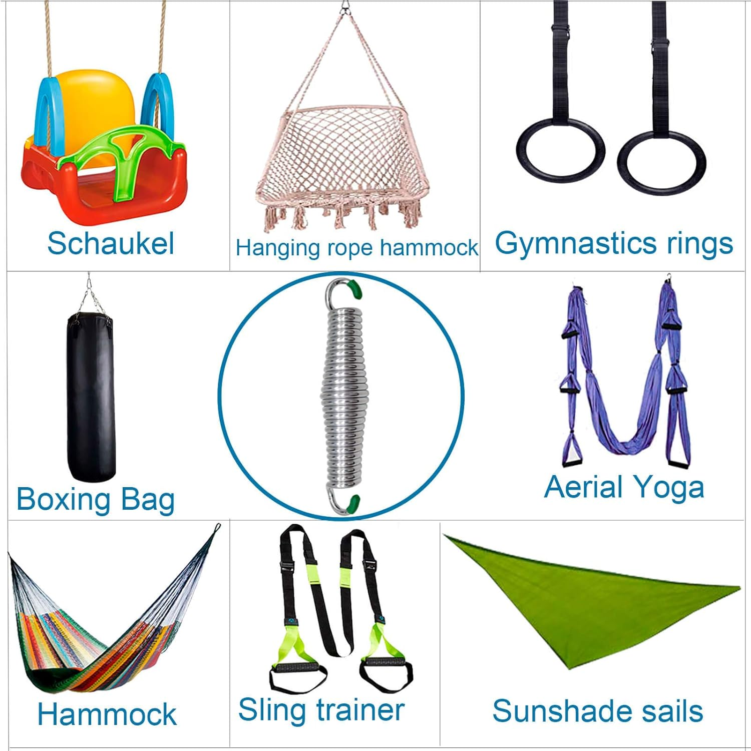 Hammock Chairs Porch Swing Spring - 600Lbs Heavy Duty Suspension Swing Hangers Ceiling Mount Porch Swings (One Piece 600Lbs) - 1Pc 600Lbs image number 6