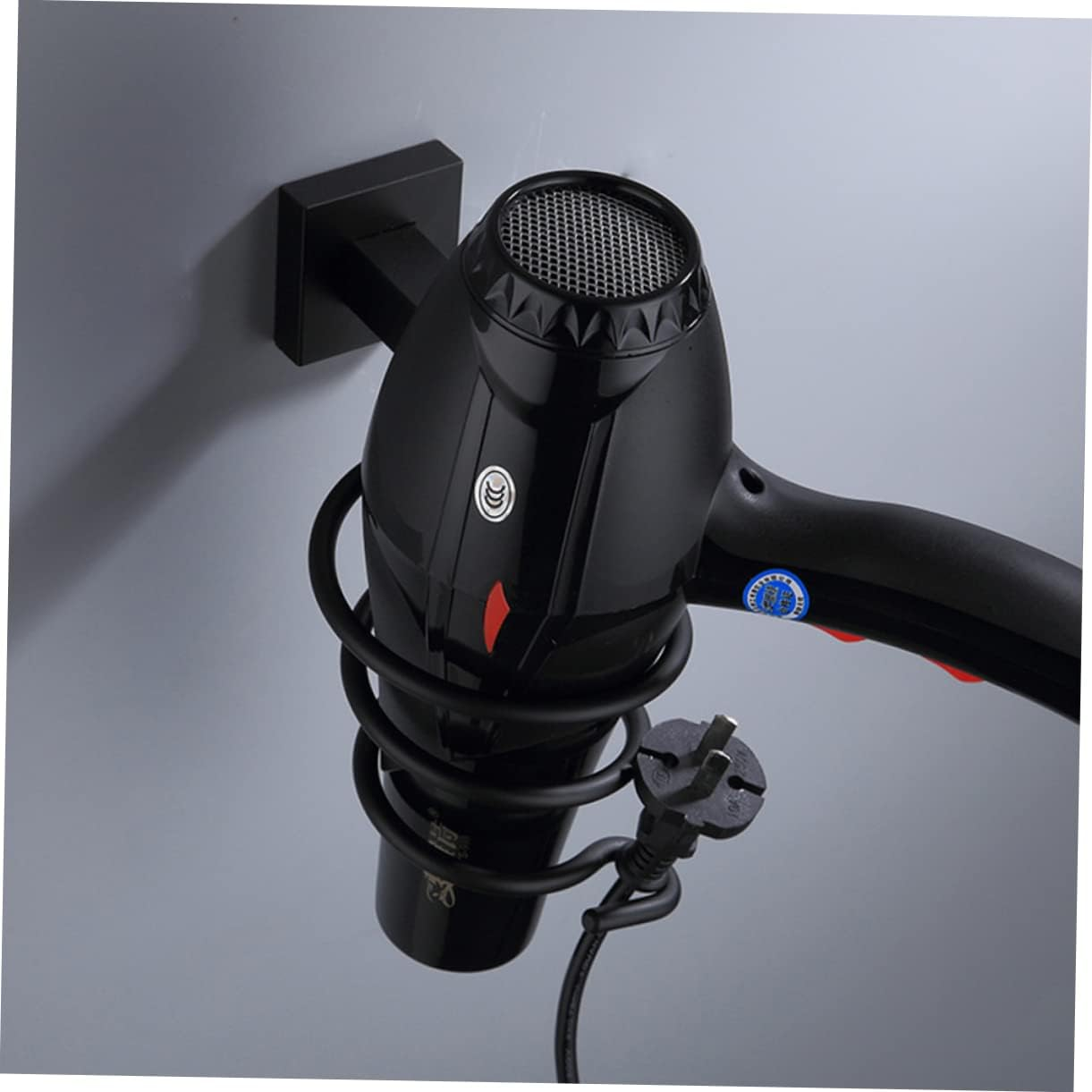 SAFIGLE Wall Hair Dryer Rack Stylish Modern Bathroom Organizer Sturdy Aluminum Stand image number 6