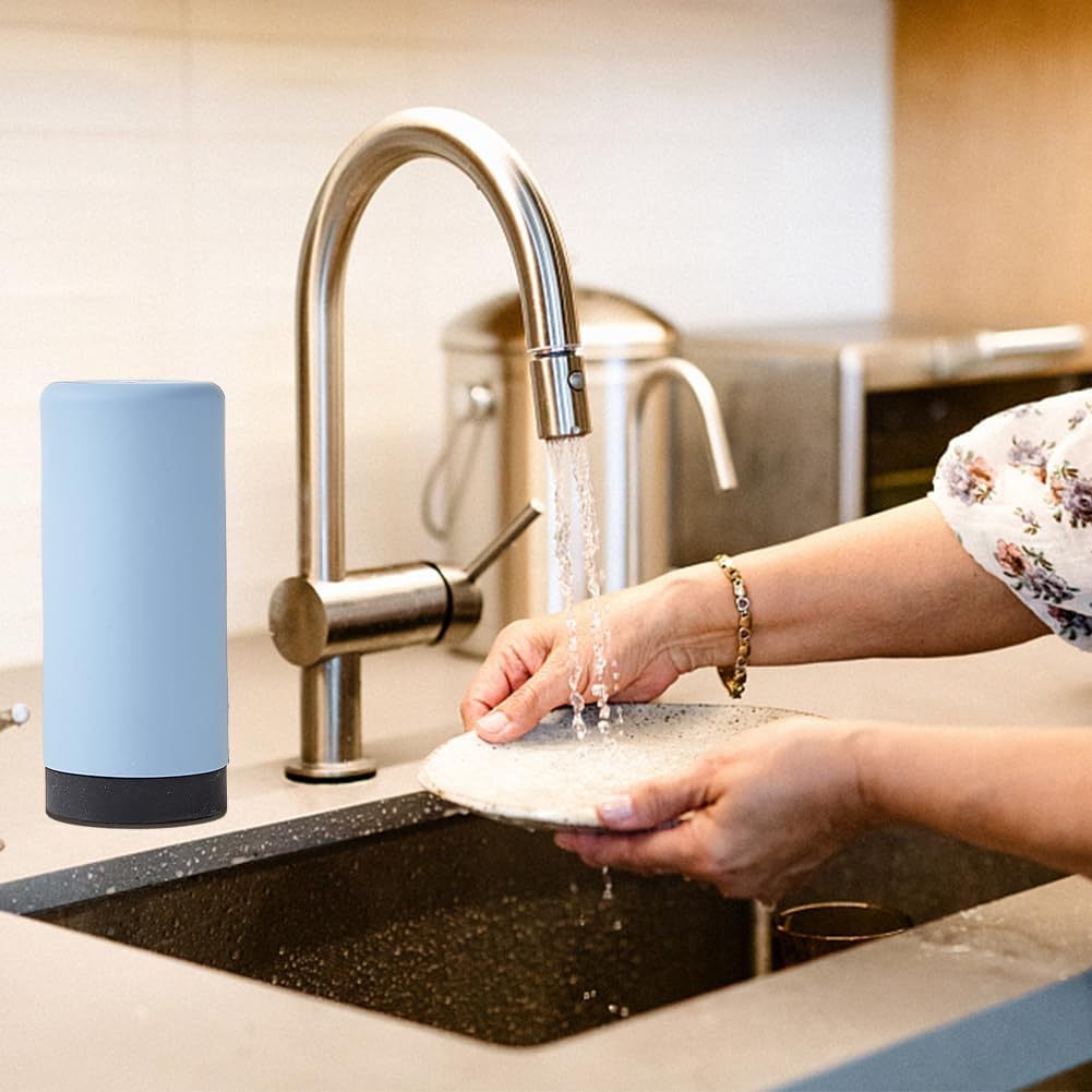 240Ml Kitchen Sink Dish Soap Dispenser Large Capacity Squeezable Refillable Blue image number 5