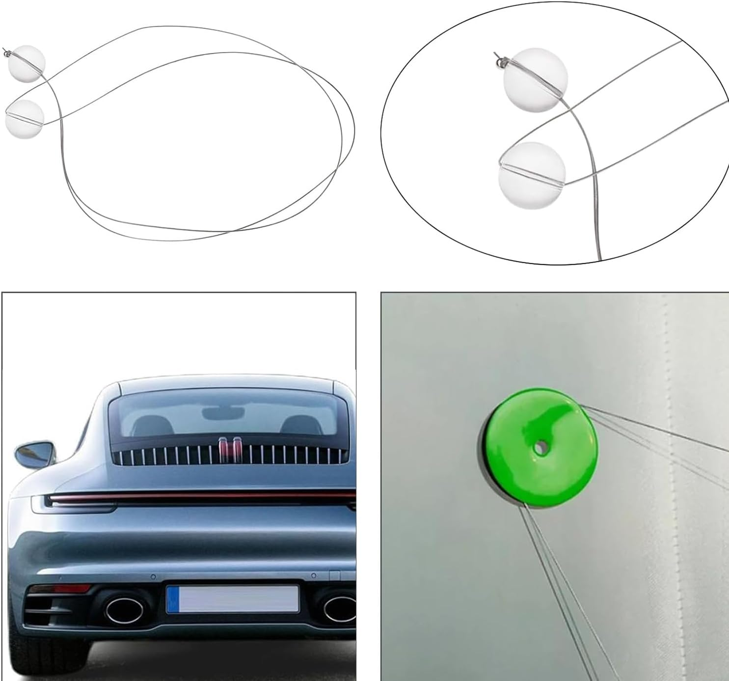 3Pcs Car Emblem Removal 30Cm Badge Logo Remover Sign Board Wire Remover Accessories for Car Motorcycle Truck Van General Car Badge Removal Tool Set image number 5