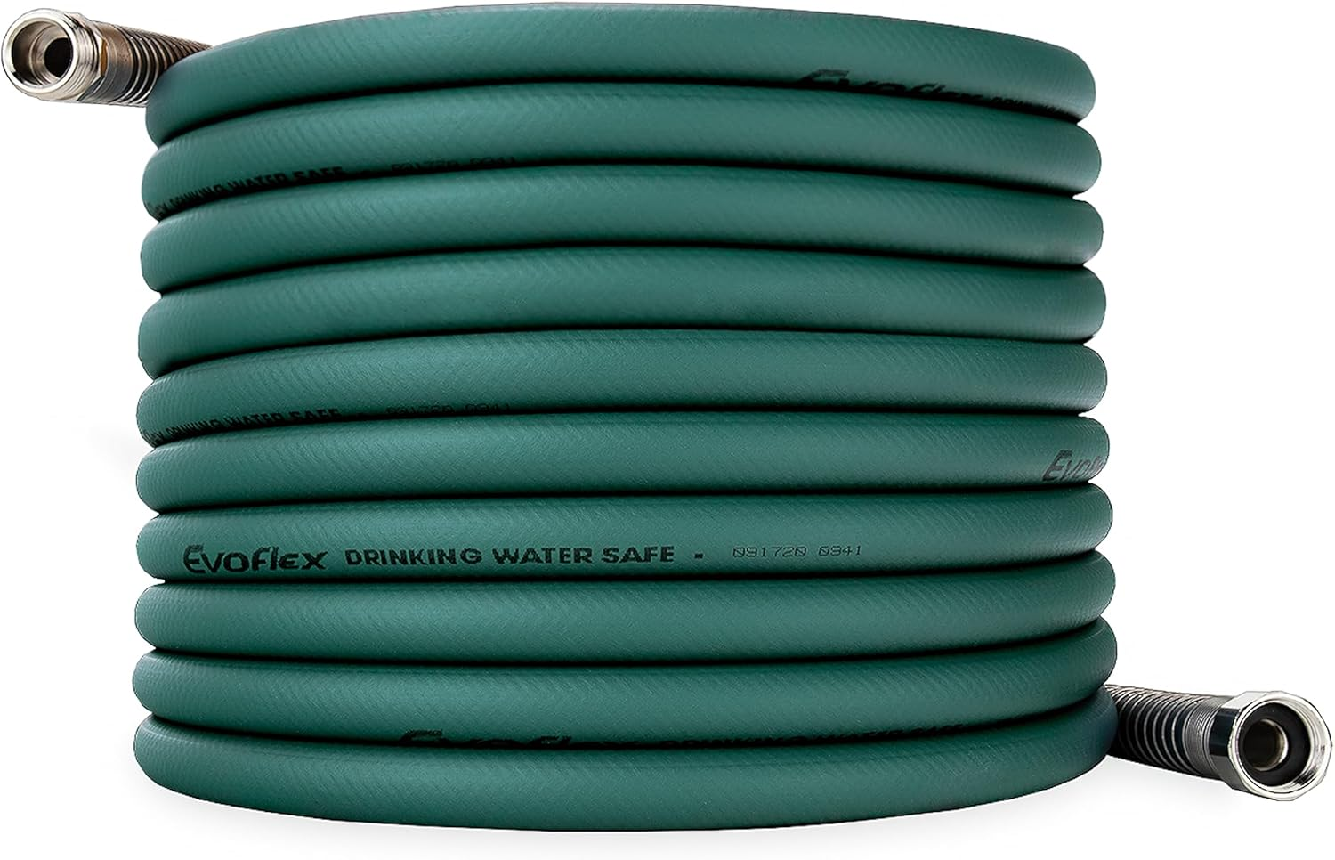 Camco Evoflex 50-Ft Water Hose - RV Drinking Water Hose Contains No Lead, No BPA & No Phthalate - Flexible Design W/Stainless Steel Strain Relief Ends - 5/8&rdquo; inside Diameter, Purple (22586)