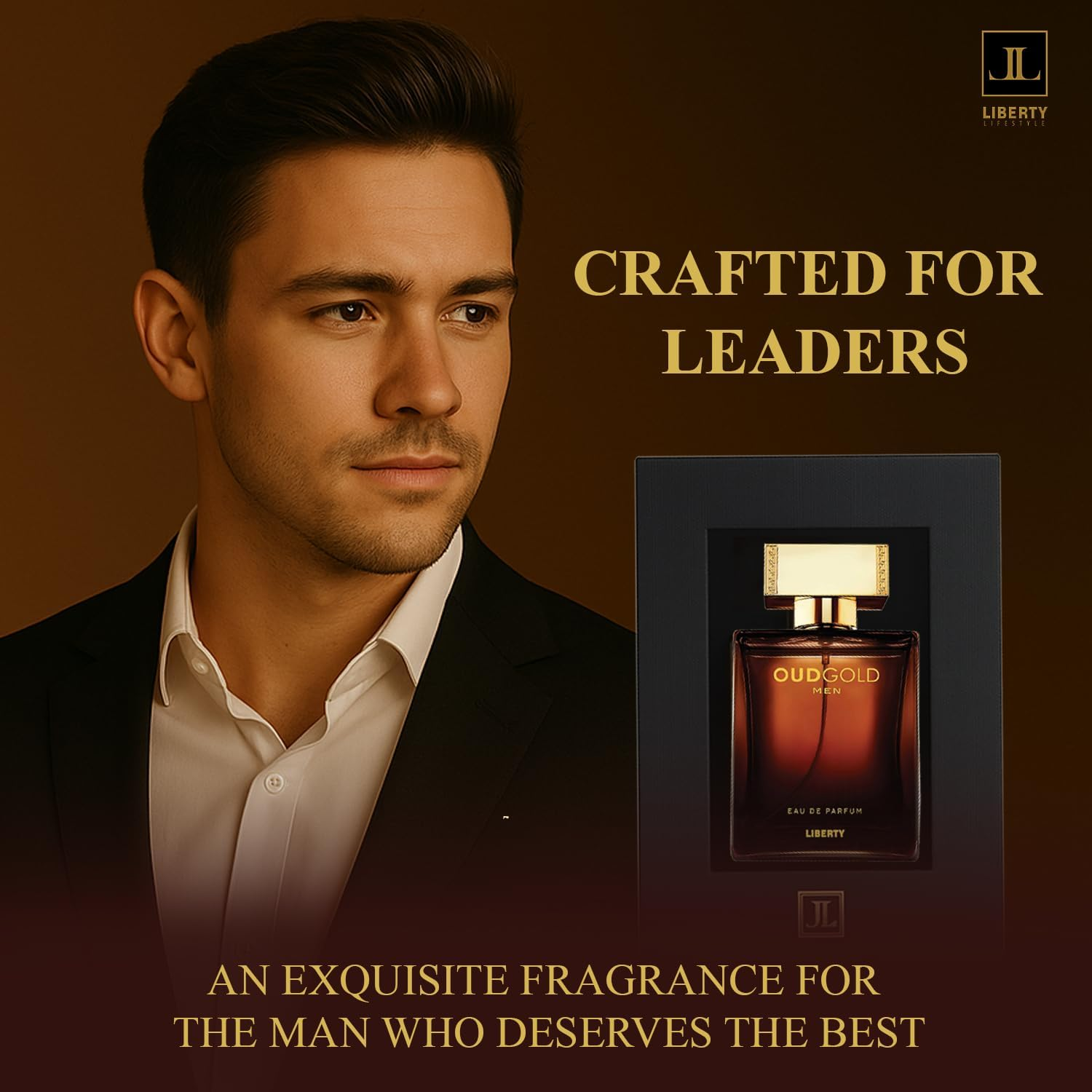 Liberty Oud Perfume for Men (100Ml/3.4Oz) Premium Oud Gold Perfumes for Long-Lasting EDP Eau De Parfum Luxury Woody Fragrance for Men, Perfume Spray image number 2