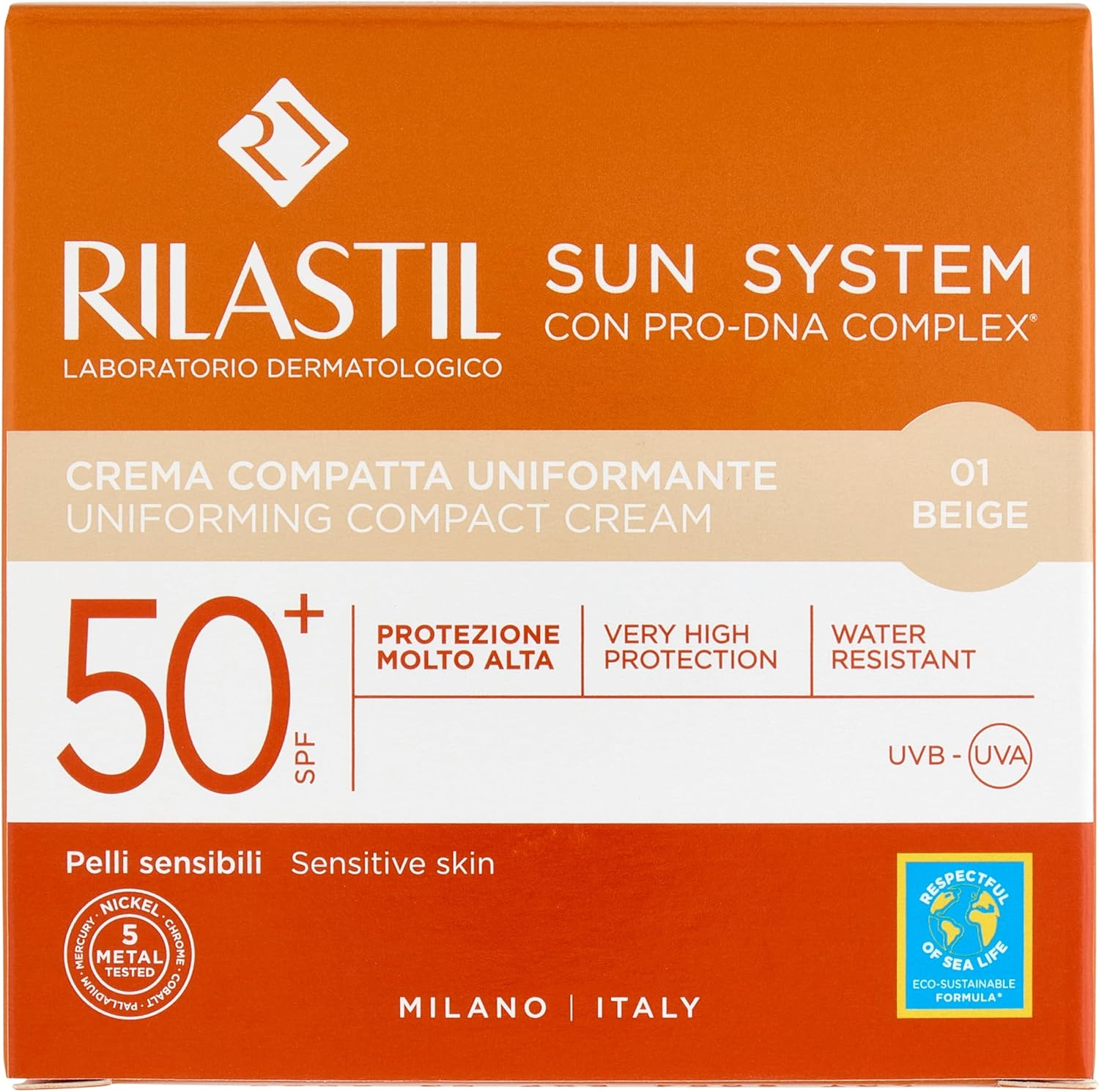 Rilastil Sun System Colour Corrector in Beige, Concealing & Creamy, SPF 50+, Water Resistant for All Skin Types, 10 G image number 6